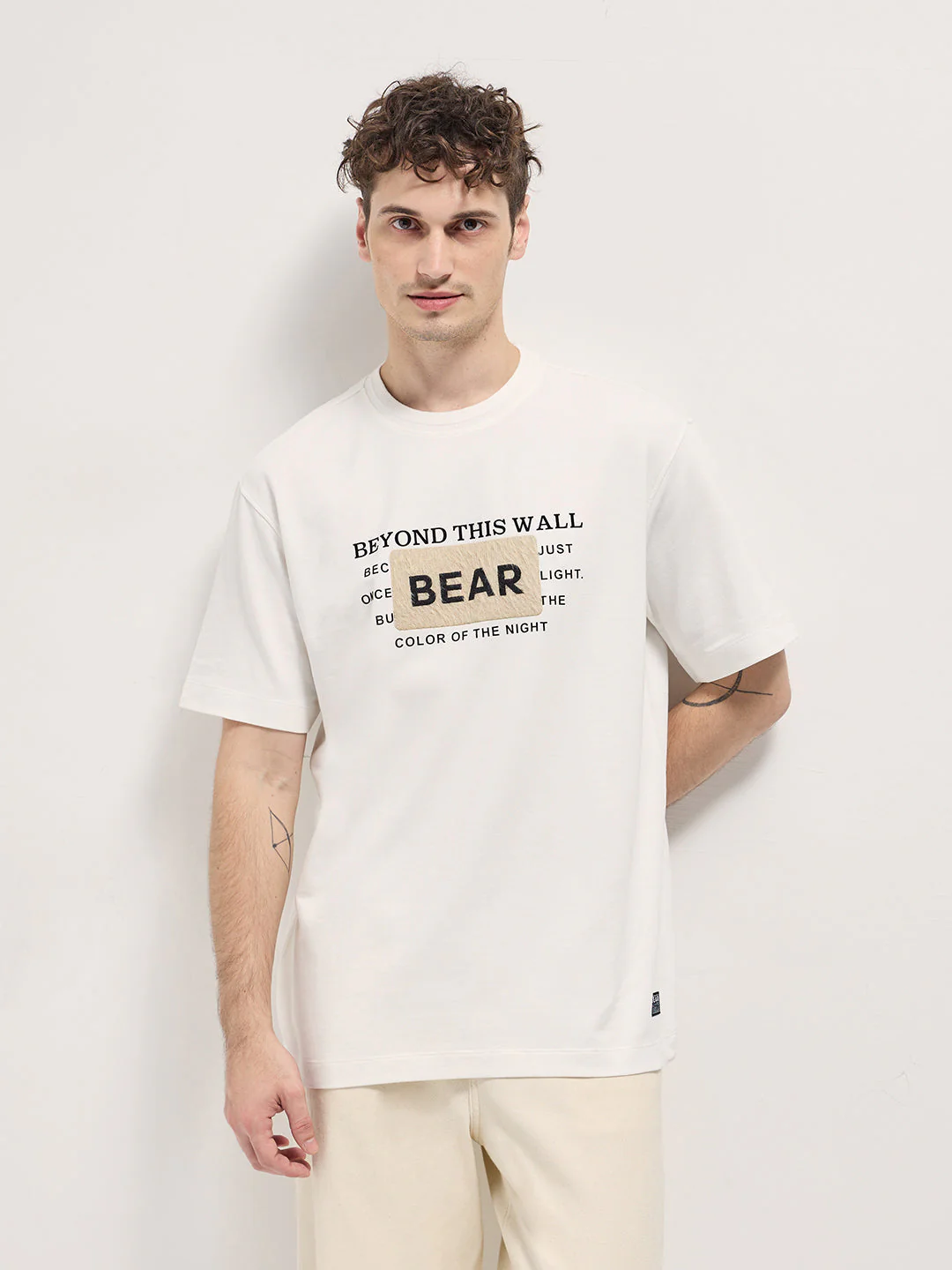 Men White Patch 'BEAR'