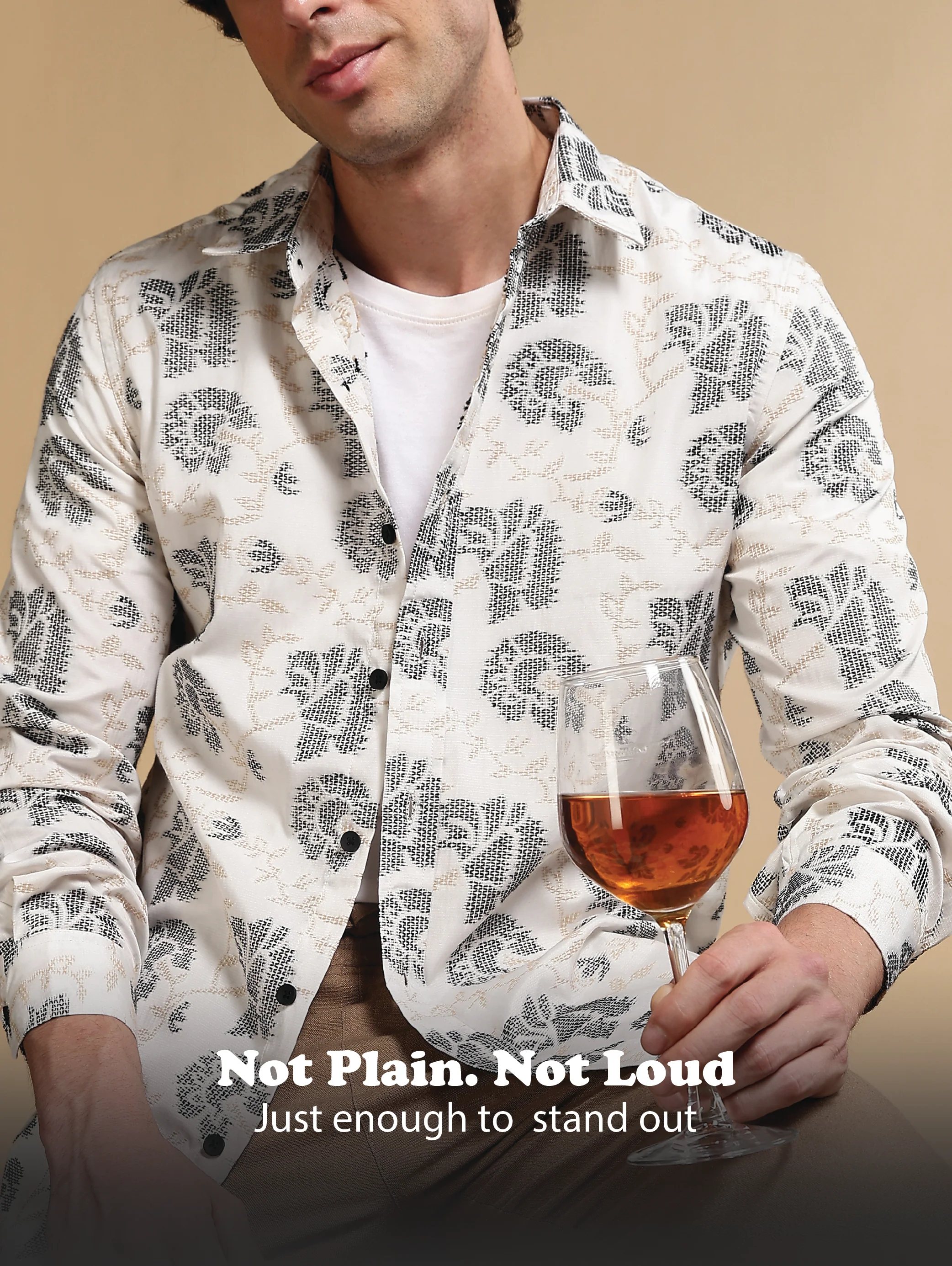 Men White Poly Cotton Slim Fit Shirt - Image 12
