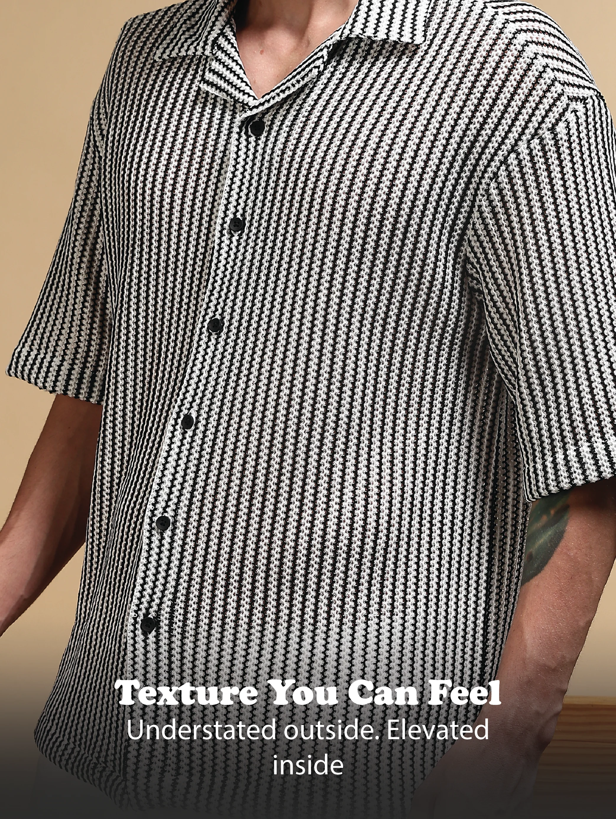 Men White Polyester Relaxed Fit Shirt - Image 11