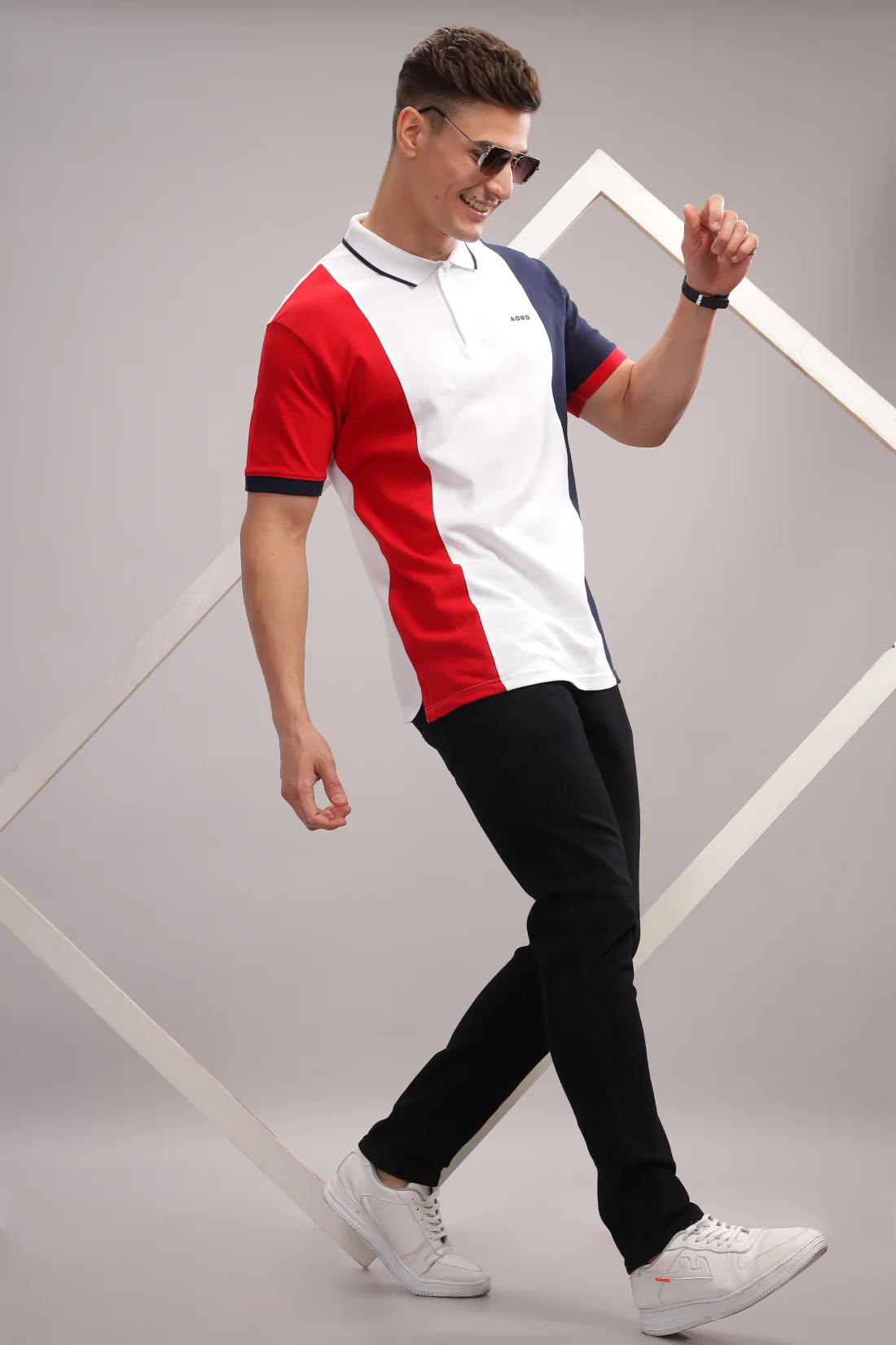 Men White Regular Fit Polo T-Shirt - Image 5