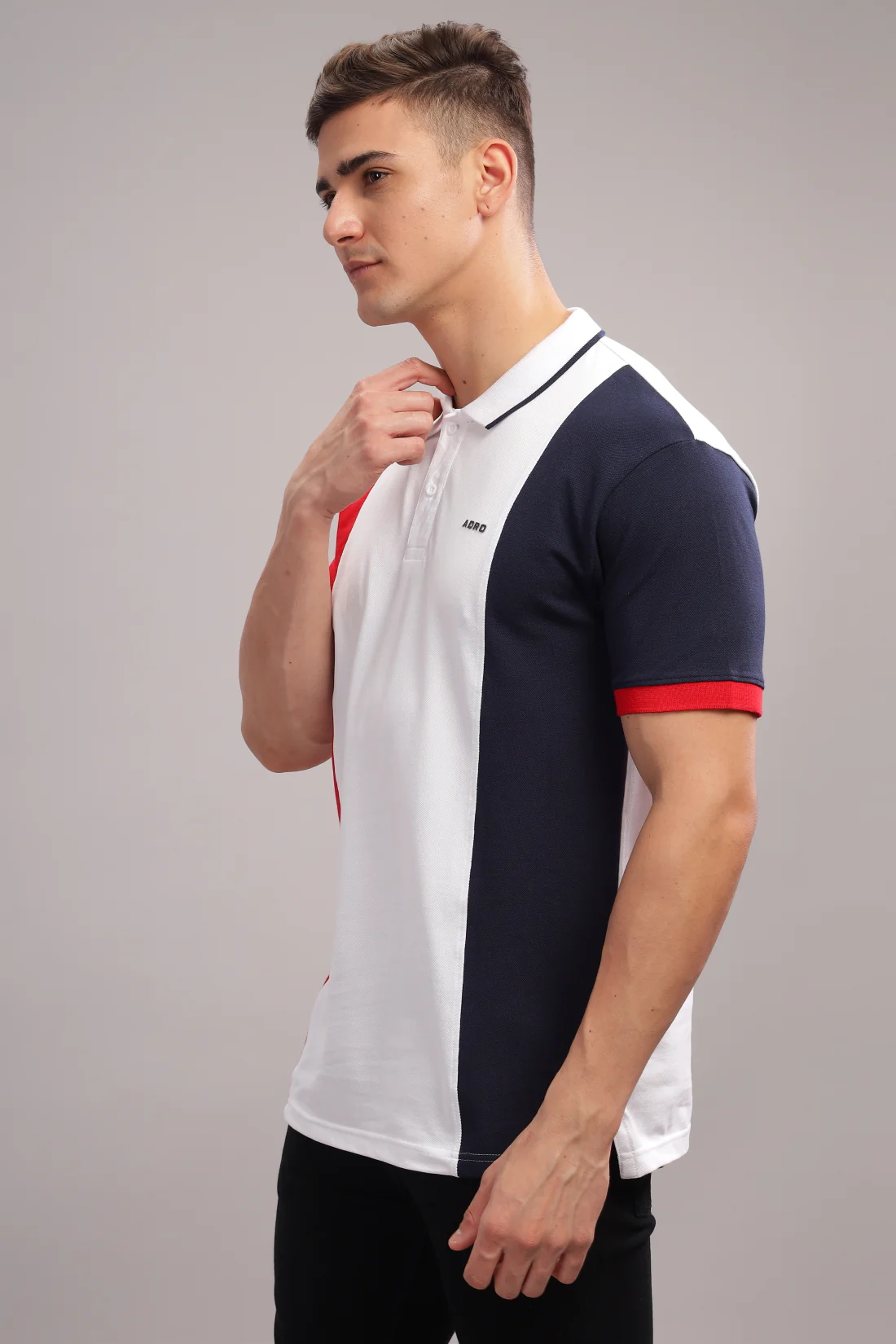 Men White Regular Fit Polo T-Shirt - Image 6
