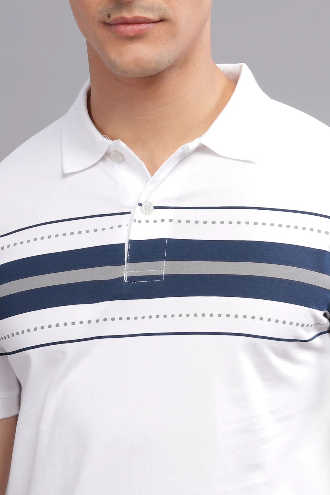 Men White Regular Fit Polo T-Shirt - Image 4