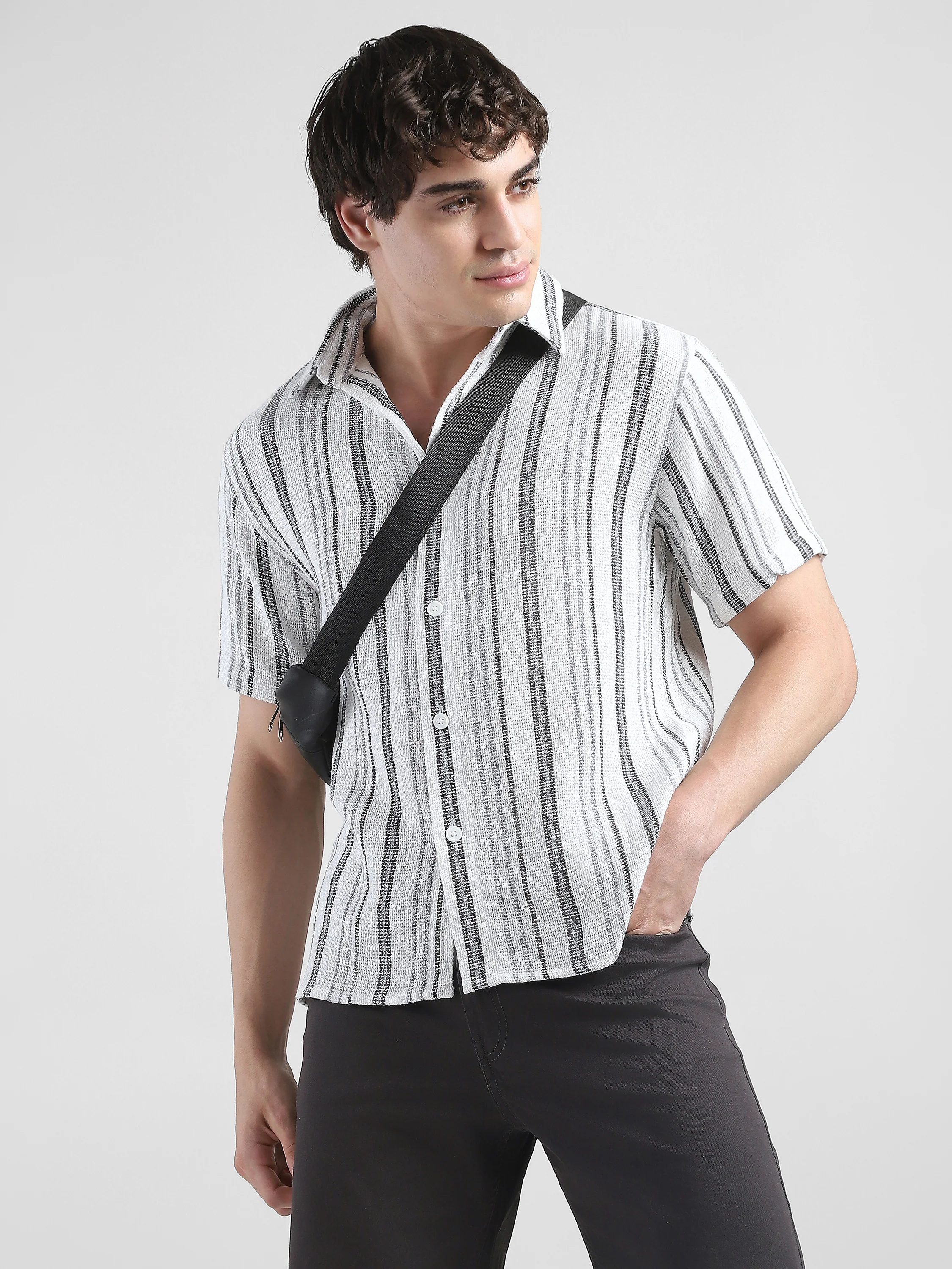 Men White Regular Fit Shirts - Image 6