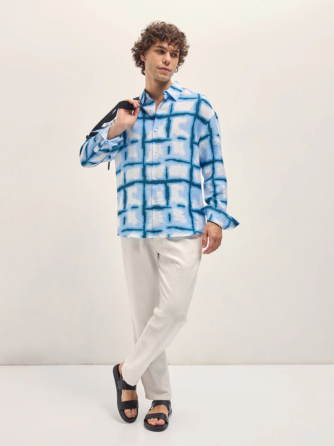 Men White Relax Fit Overshirt - Image 4