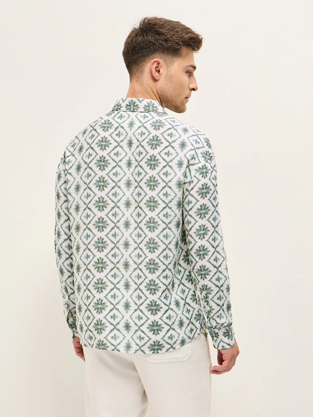 Men White Relax Fit Overshirt - Image 2