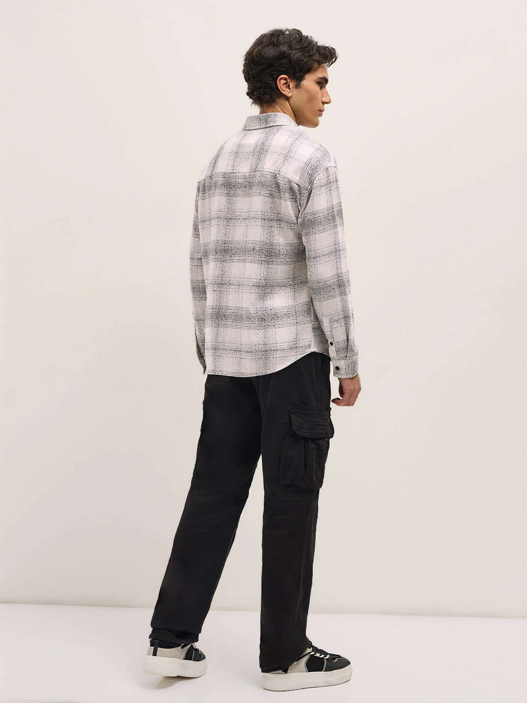 Men White Relax Fit Overshirt - Image 2