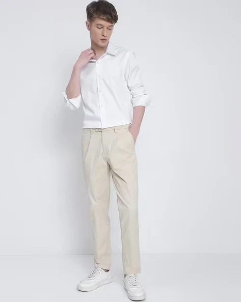 Men White Slim Fit Shirt - Image 2