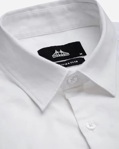 Men White Slim Fit Shirt - Image 6