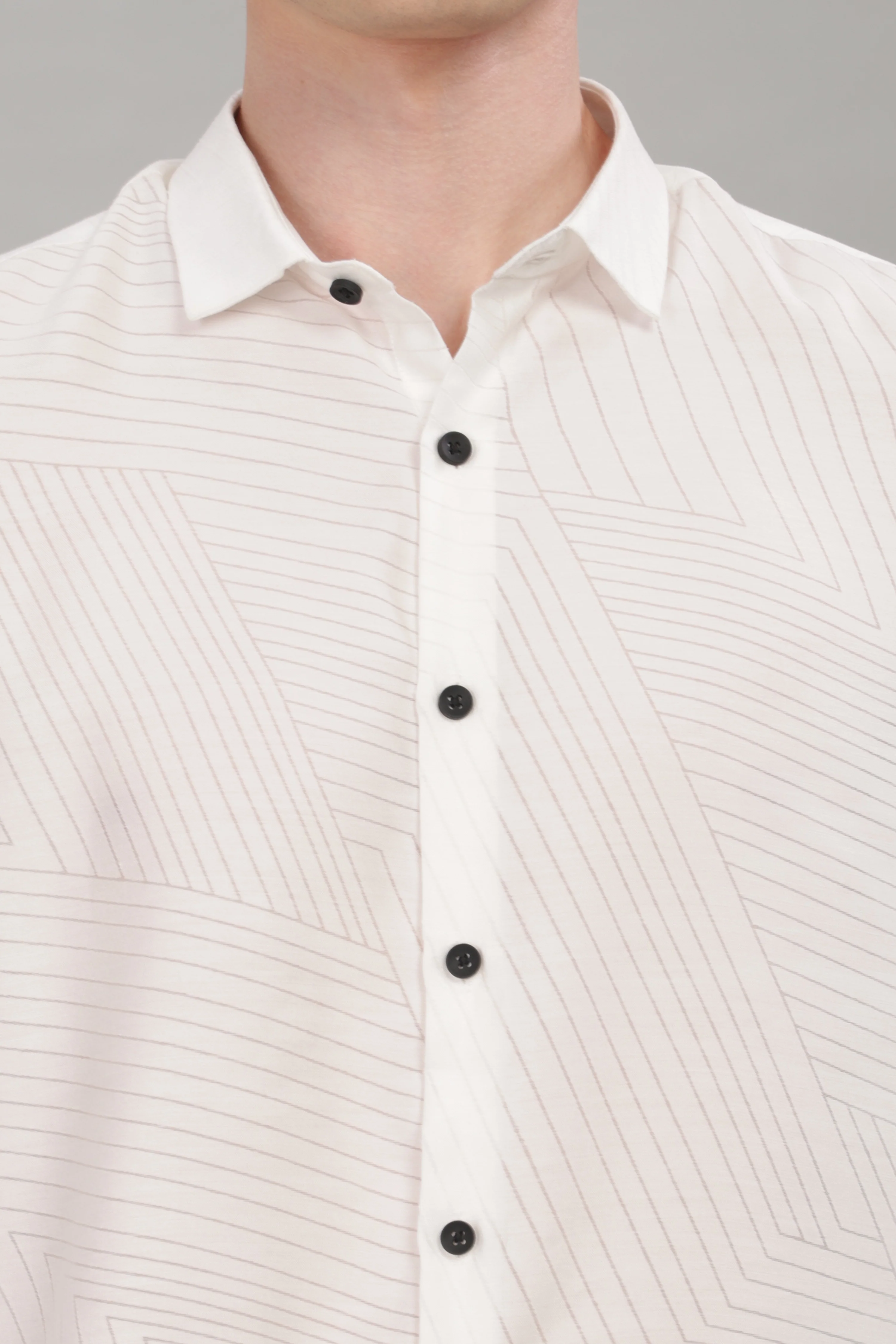Men White Slim Fit Shirt - Image 6