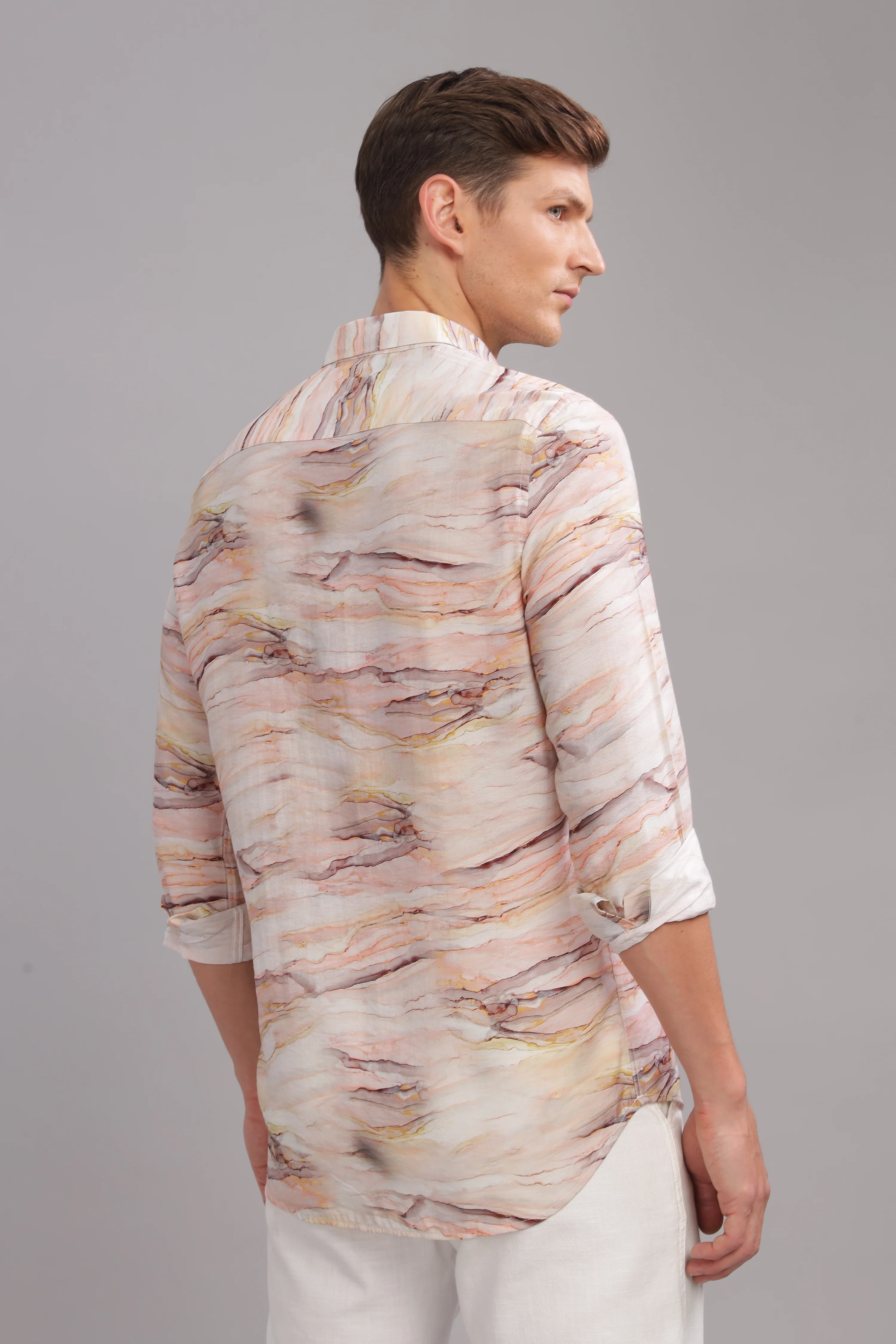 Men White Slim Fit Shirt - Image 4