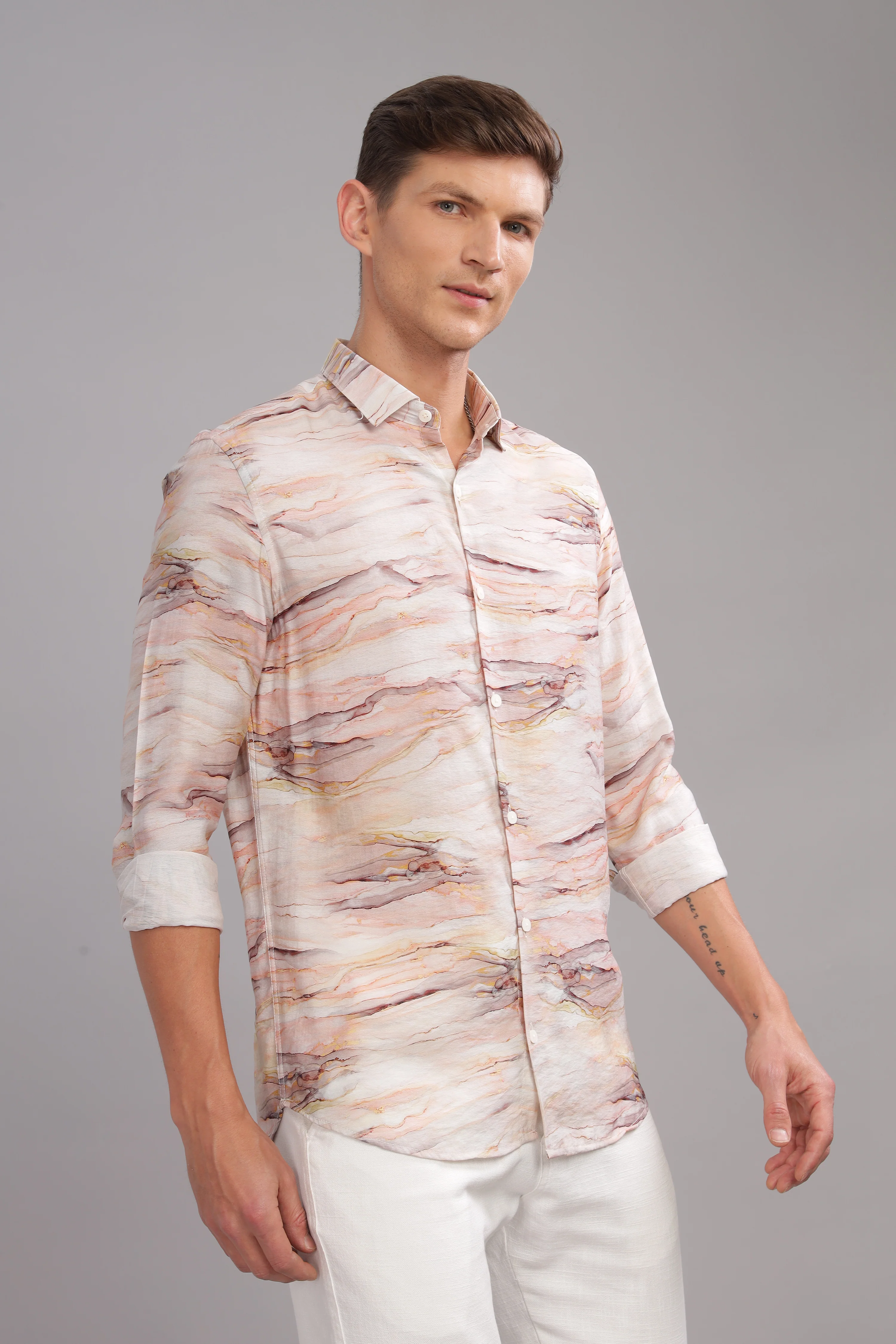 Men White Slim Fit Shirt - Image 5