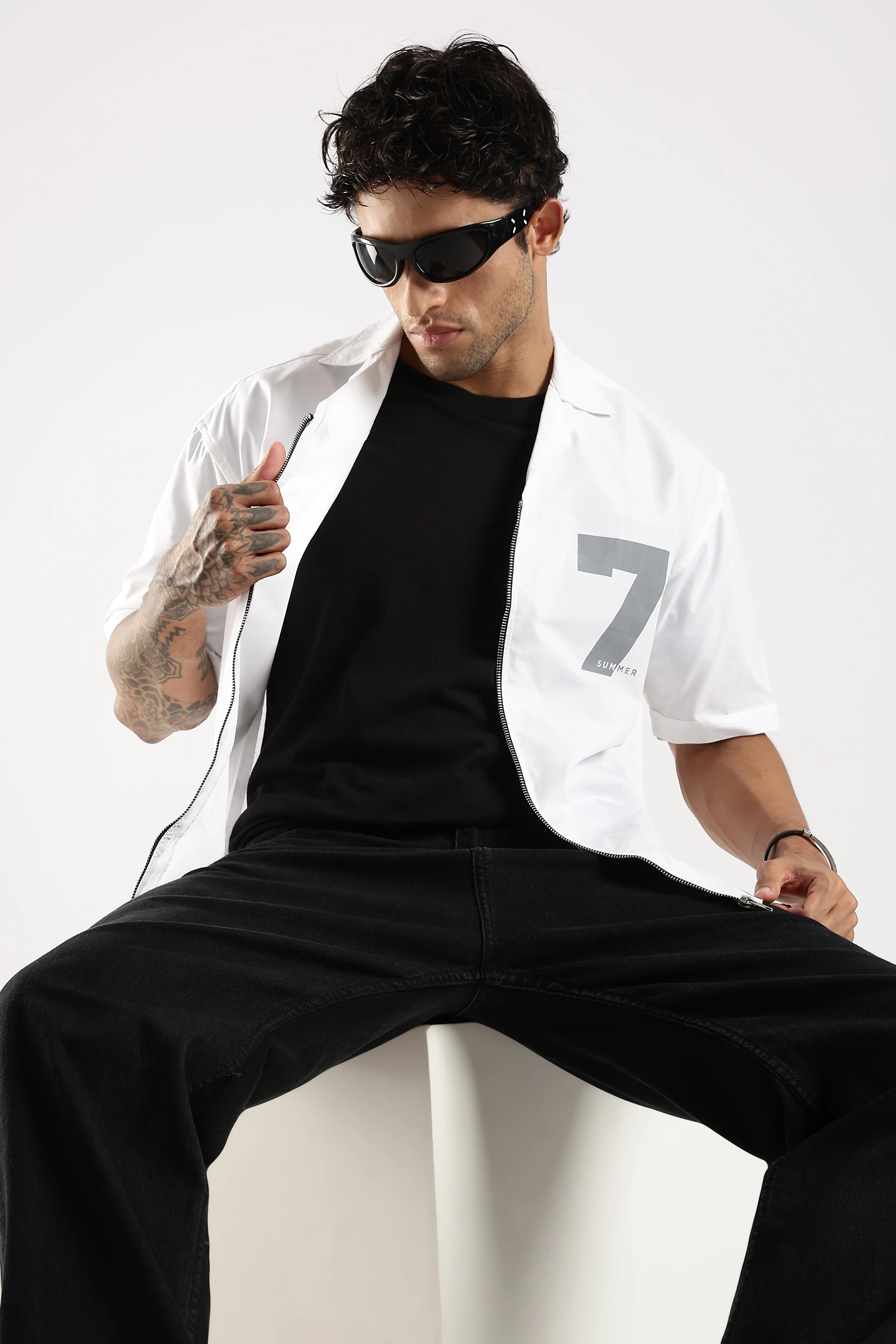 Men White Slim Fit Shirt - Image 10