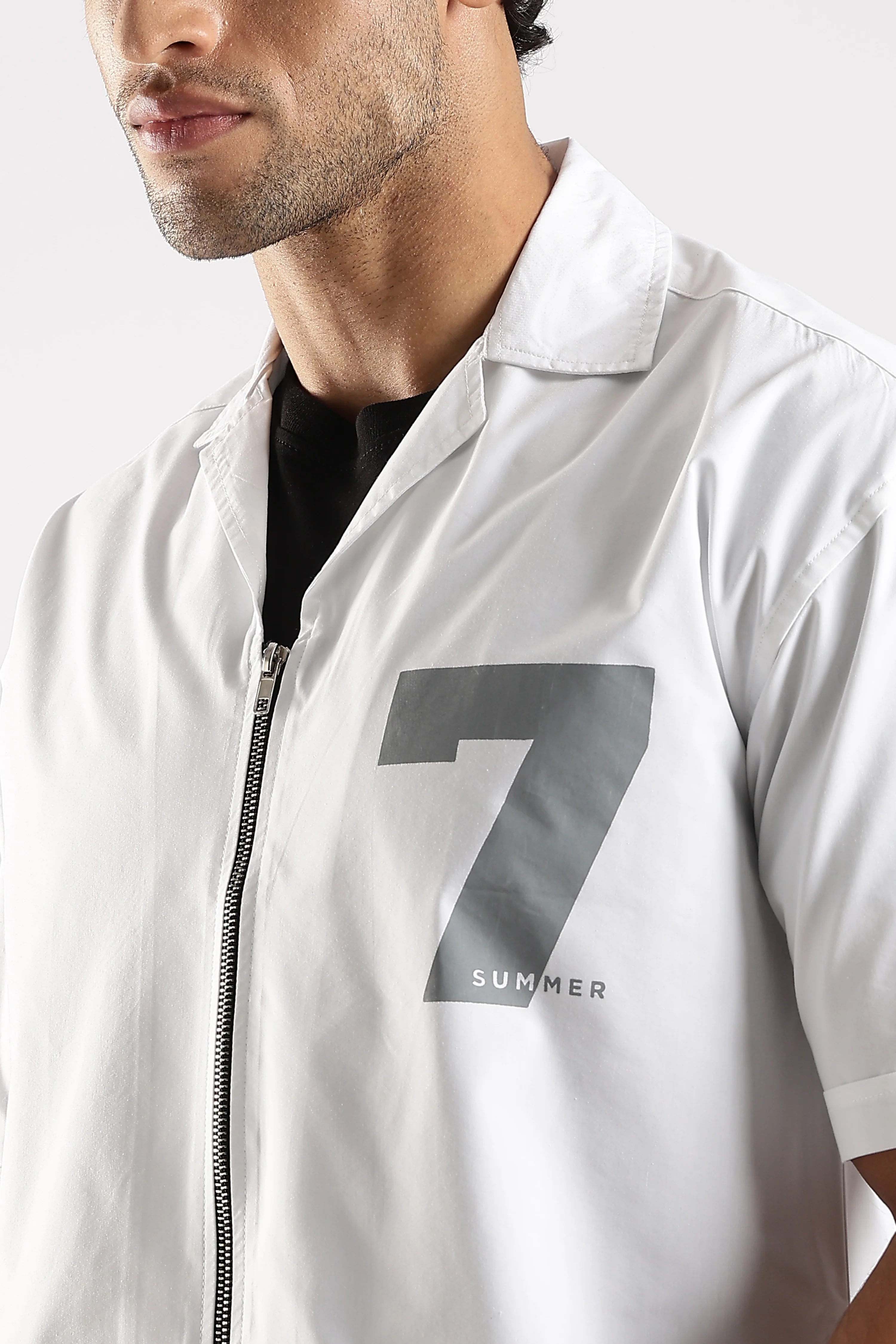 Men White Slim Fit Shirt - Image 6