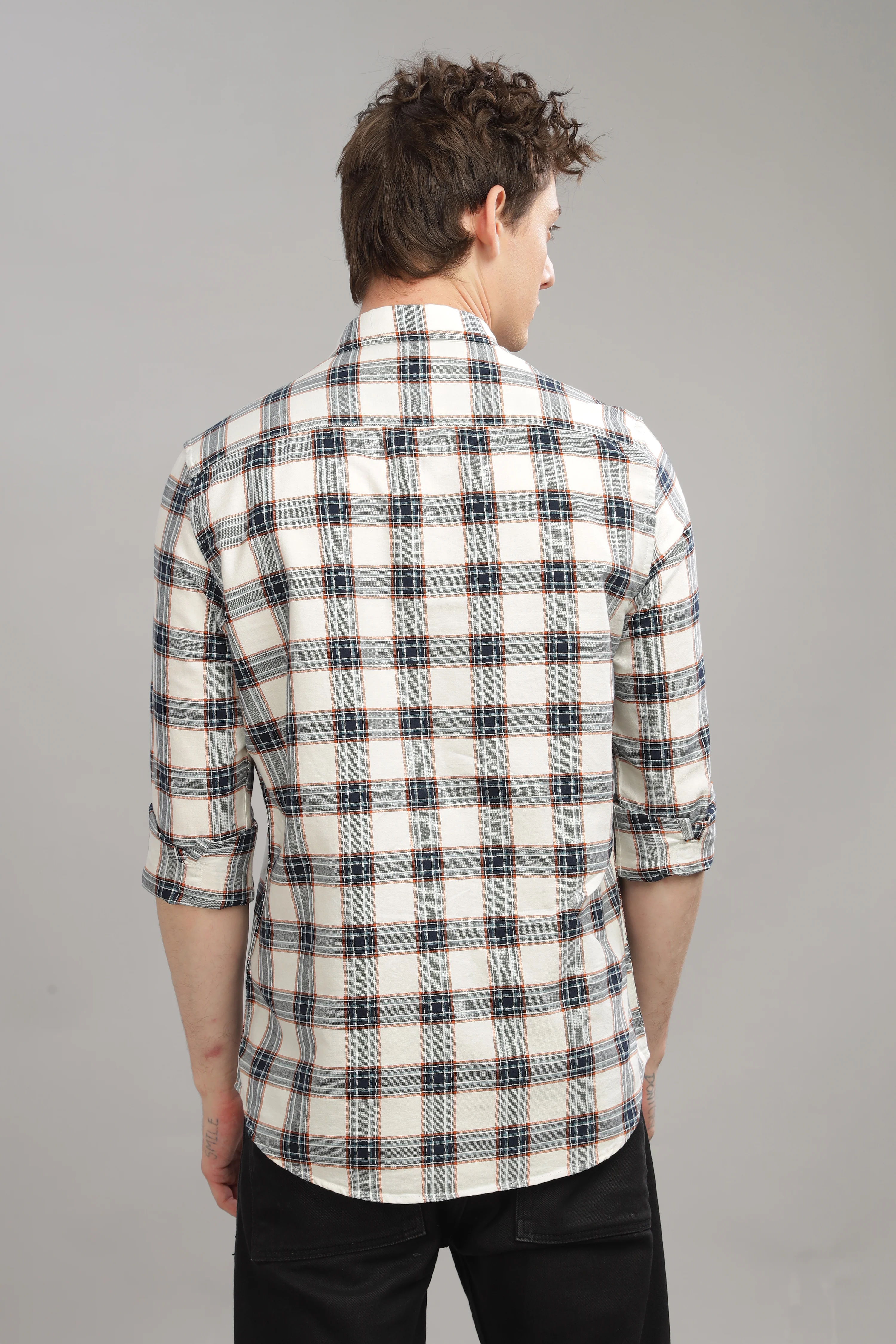 Men White Slim Fit Shirt - Image 2