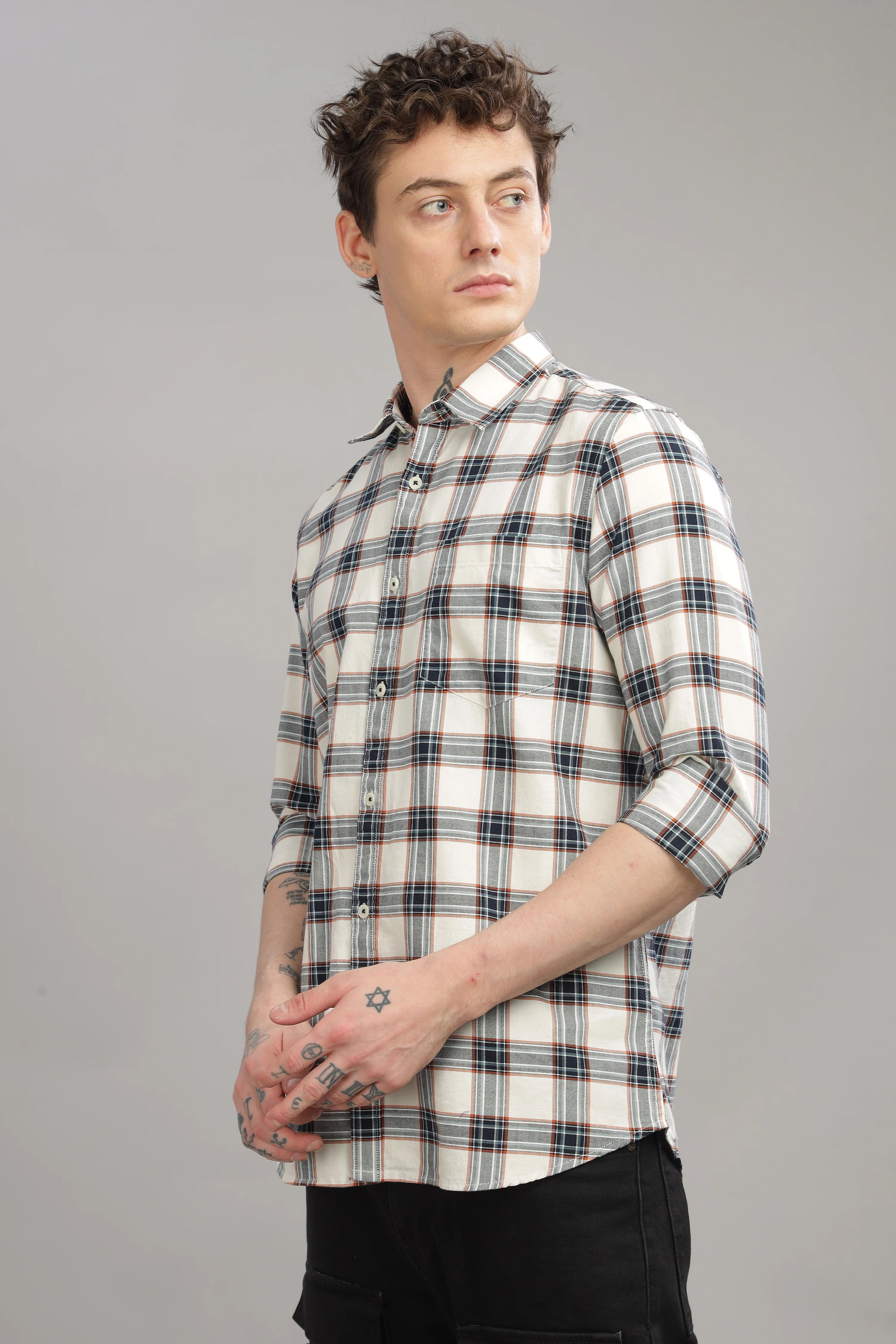 Men White Slim Fit Shirt - Image 5