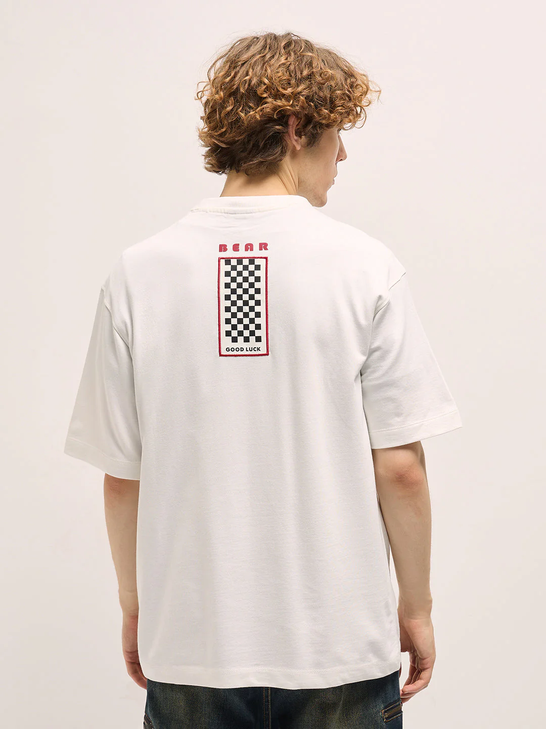 Men White Sporty Tee - Image 2