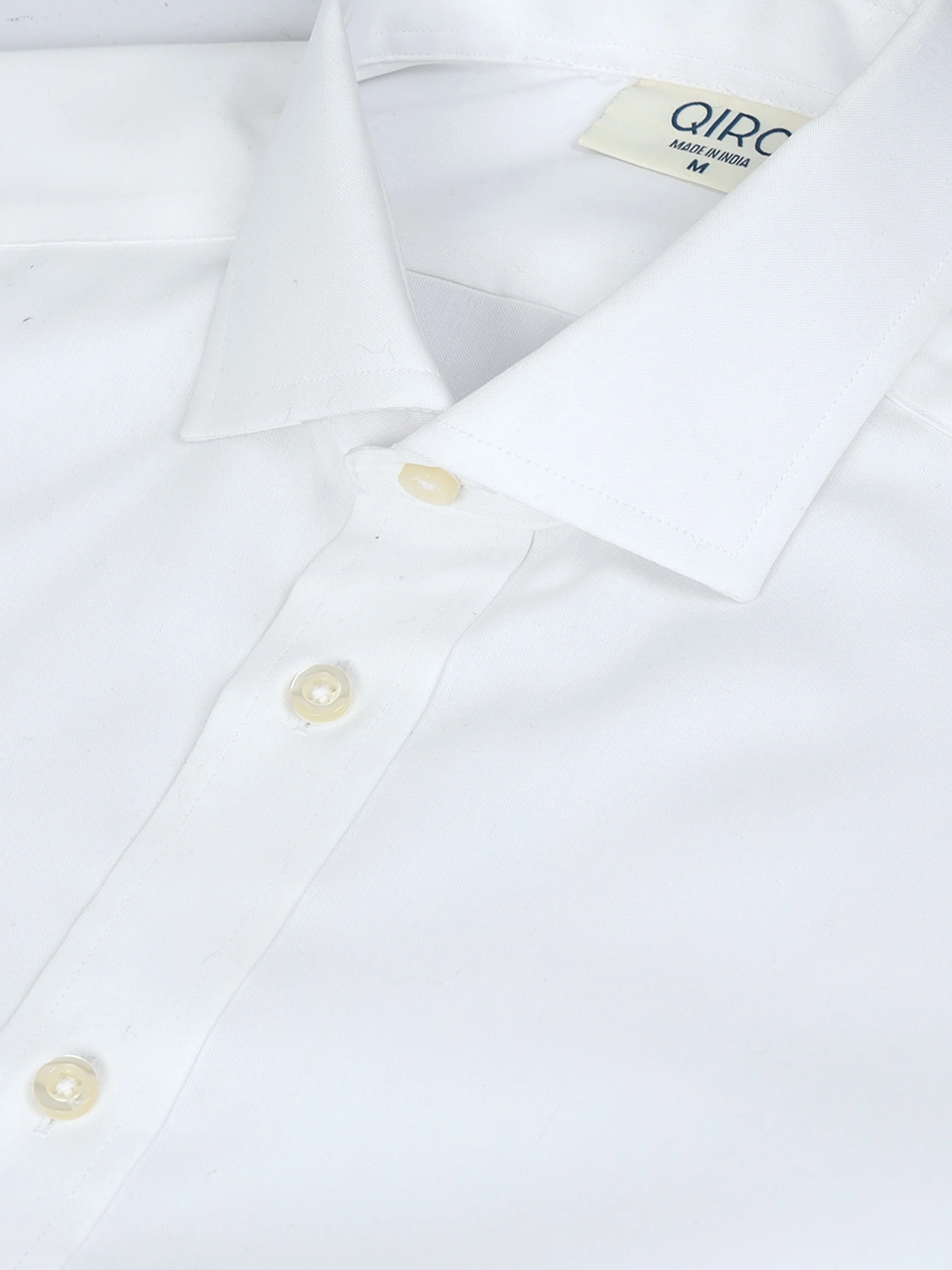 Men Classic White Spread Collar Shirt - Image 4