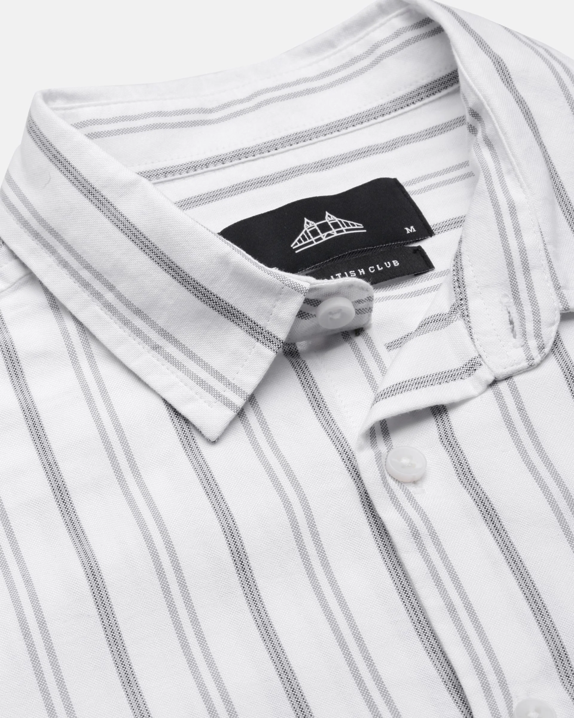 Men White Striped Shirt - Image 7