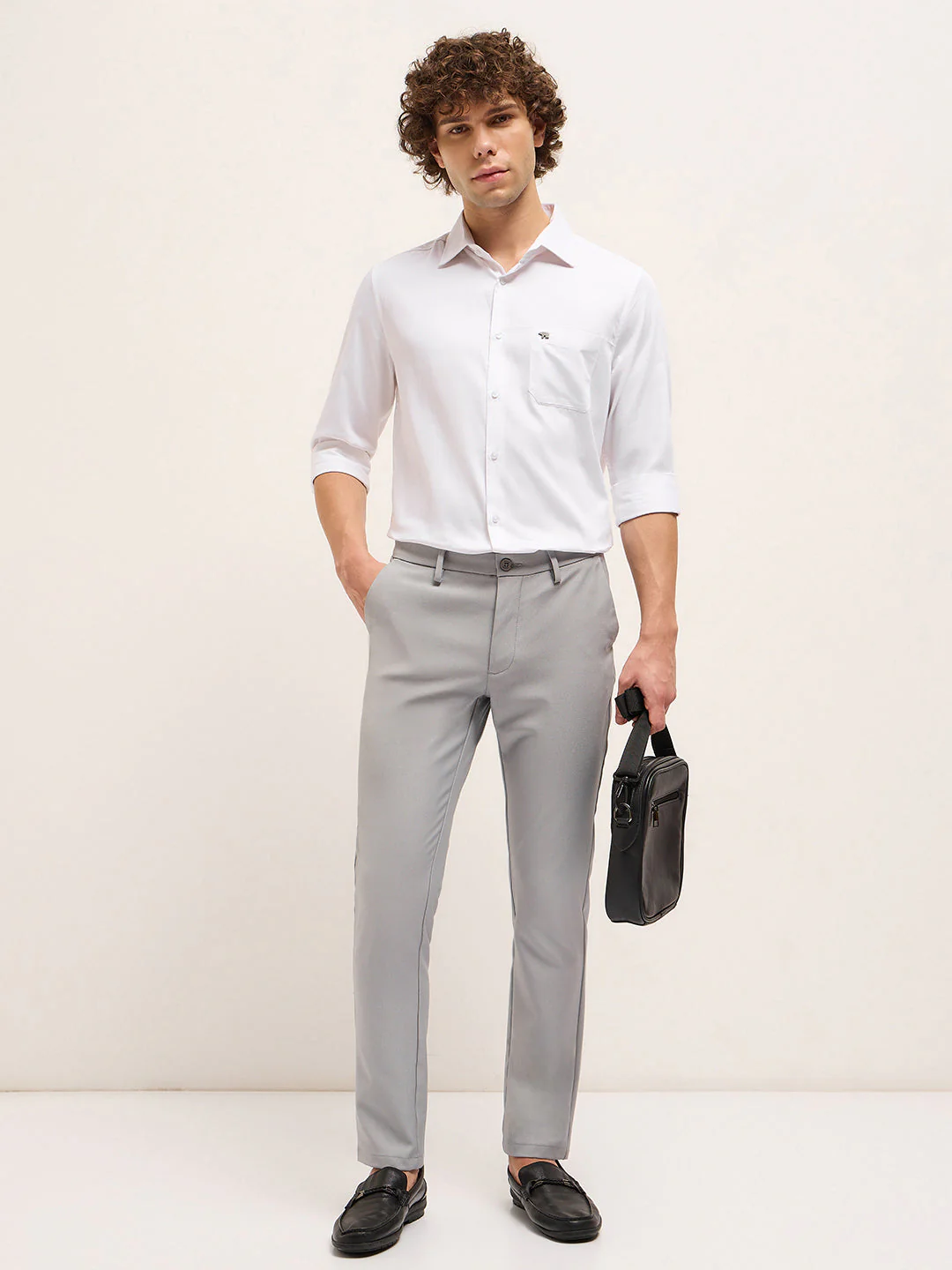 Men White Tailored Fit Solid Perfect Professional Look Formal Shirt - Image 4