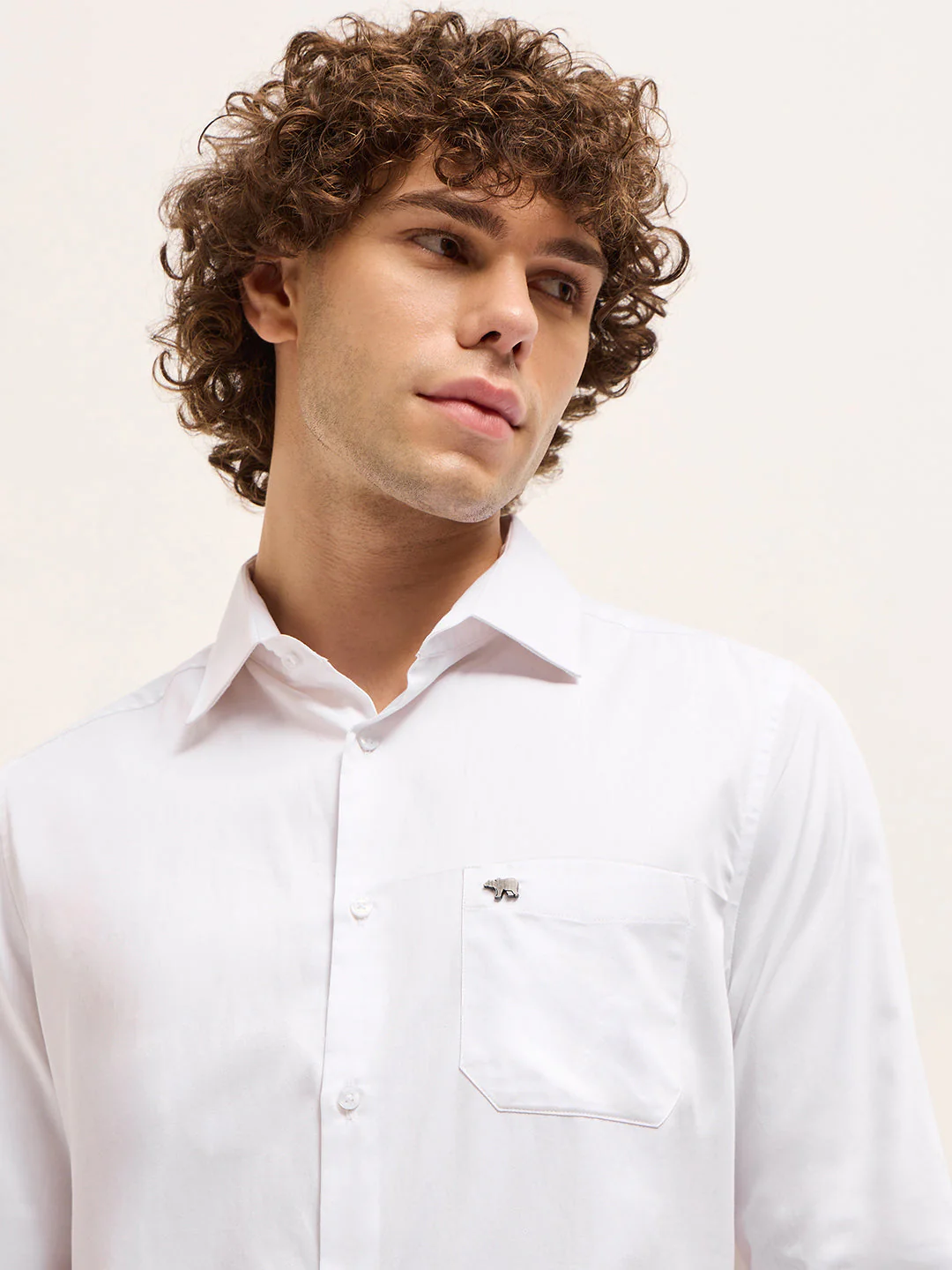 Men White Tailored Fit Solid Perfect Professional Look Formal Shirt - Image 5