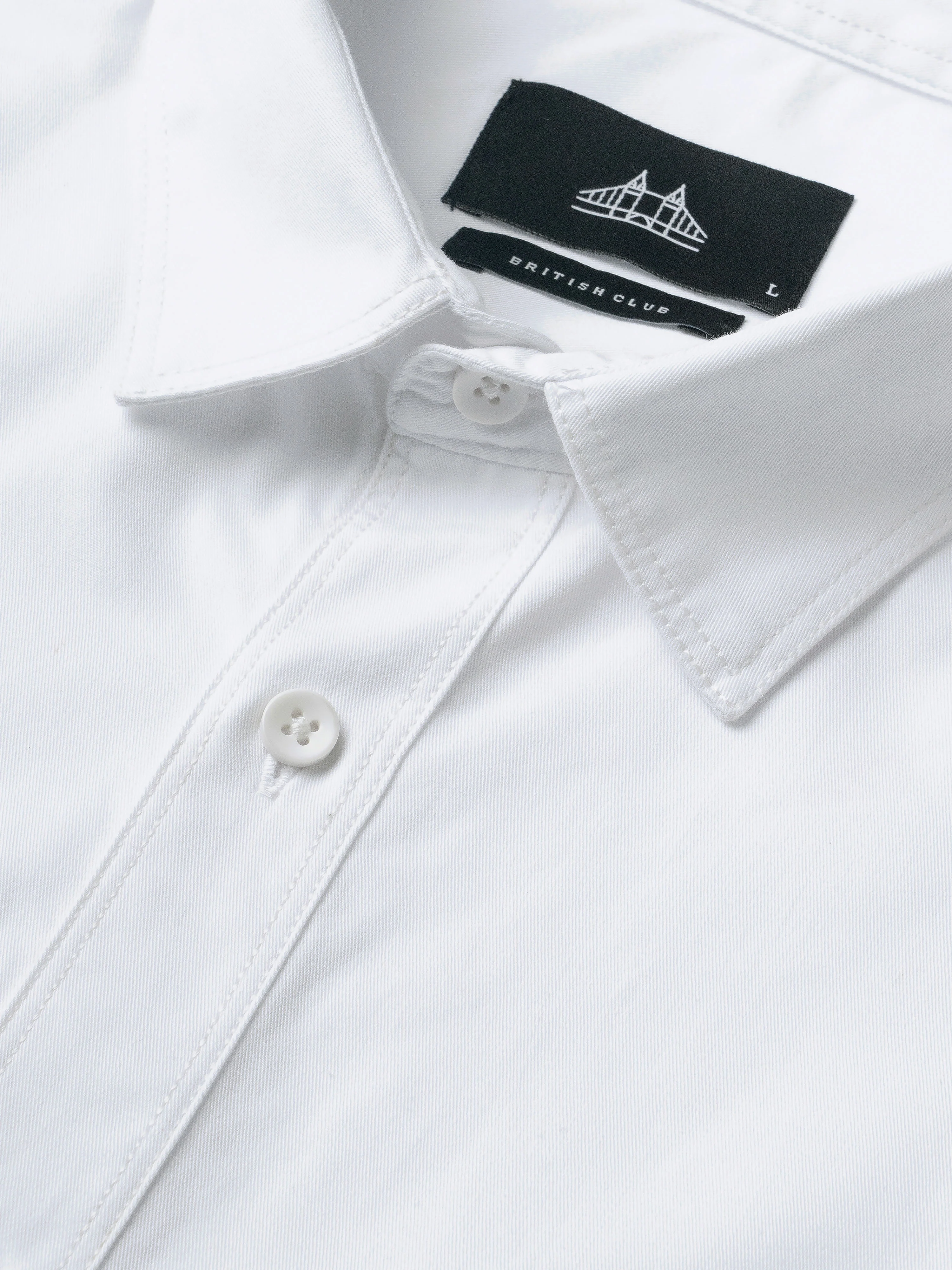 Men White Twill Shirt - Image 10