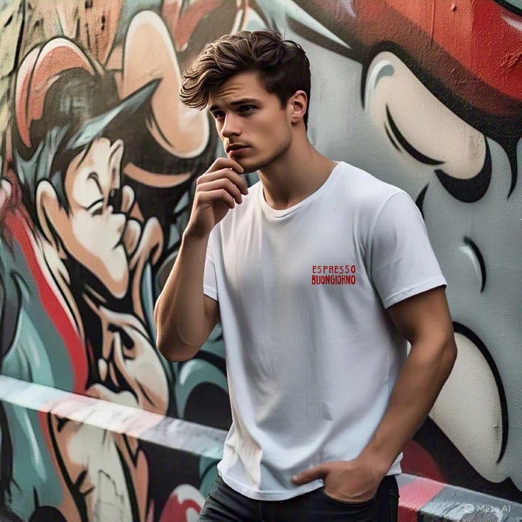 Men White Typography Oversized T-Shirt - Image 4