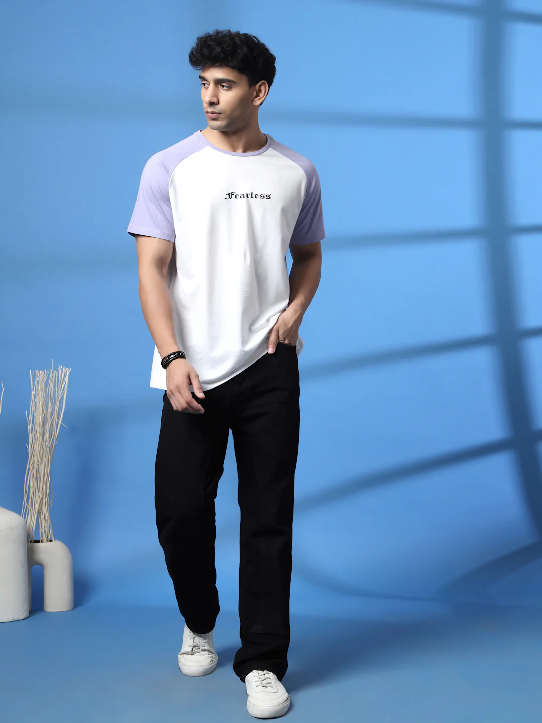Men White Typography Oversized T-Shirt - Image 3