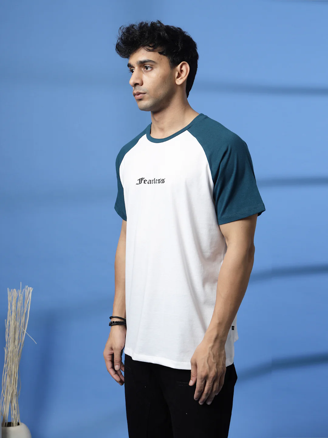 Men White Typography Oversized T-Shirt - Image 3