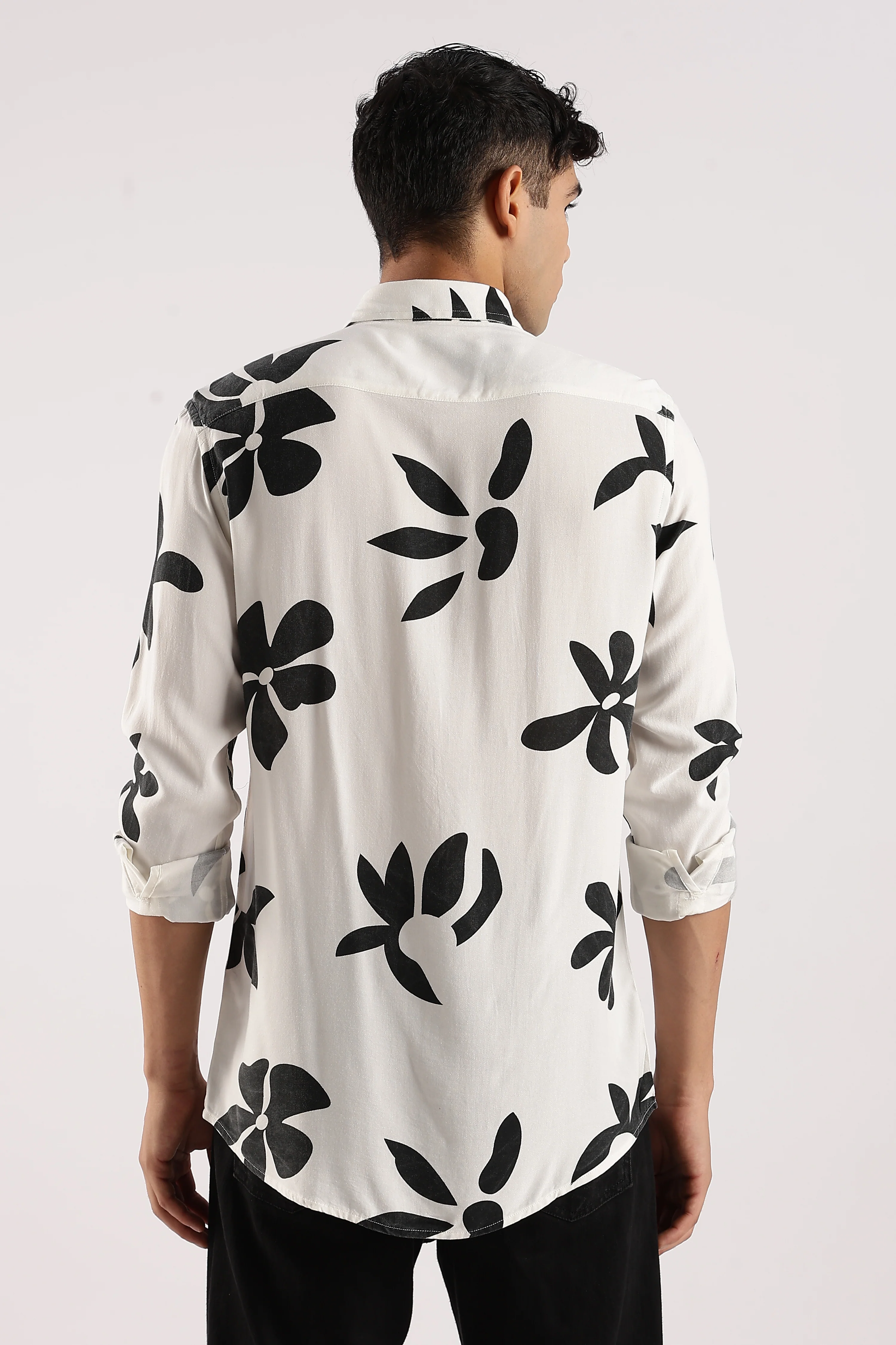 Men White Viscose Shirt - Image 3