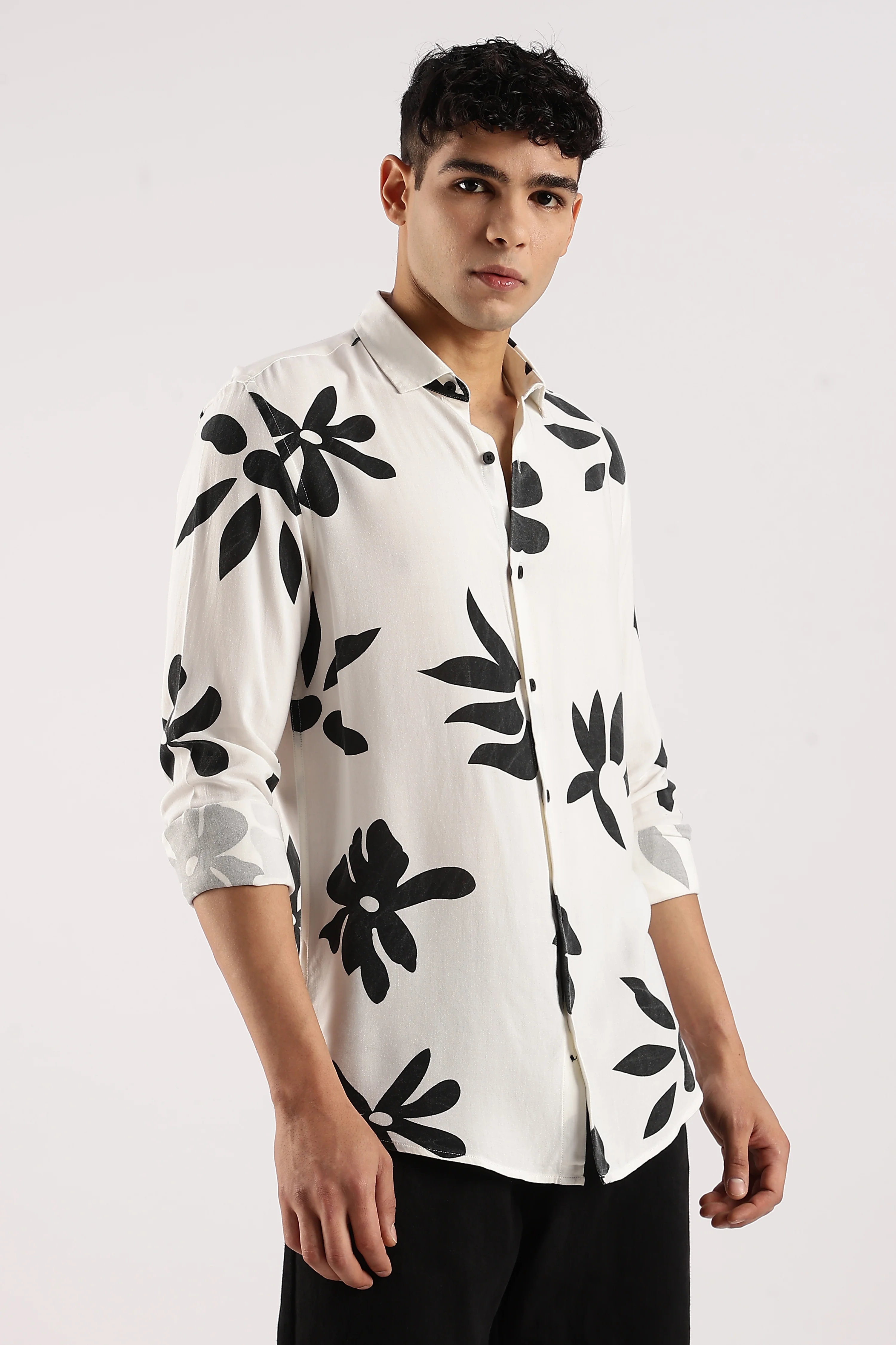 Men White Viscose Shirt - Image 5