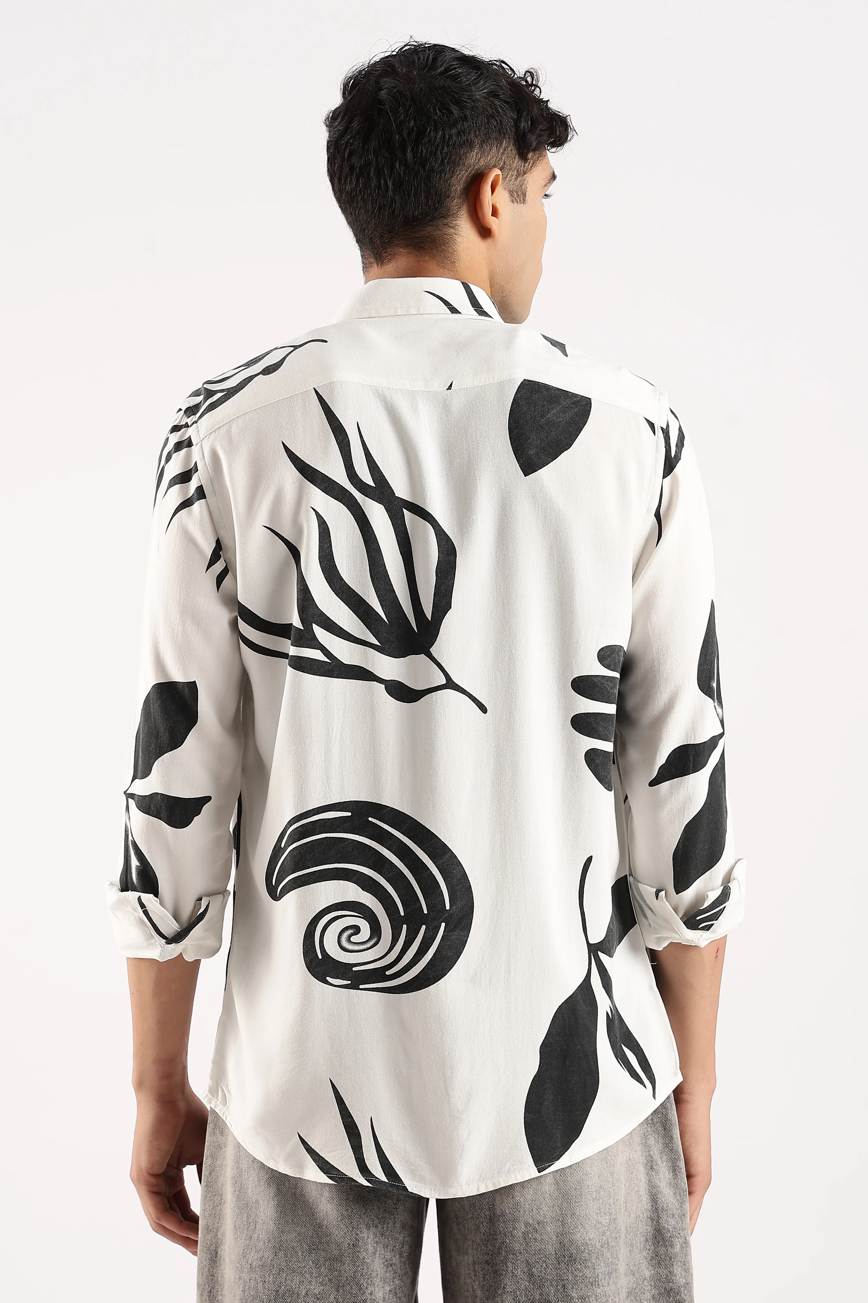 Men White Viscose Shirt - Image 3