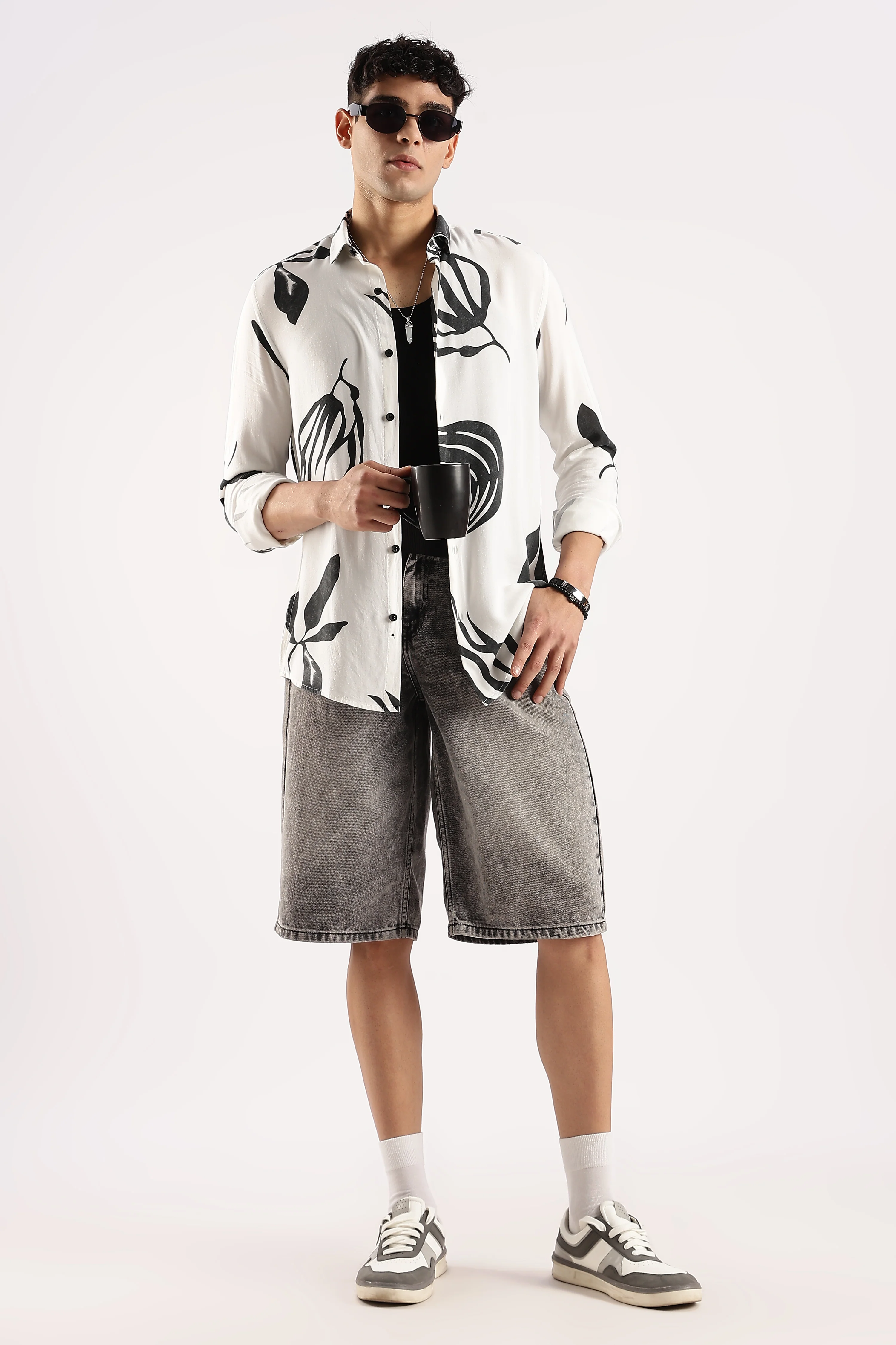 Men White Viscose Shirt - Image 5