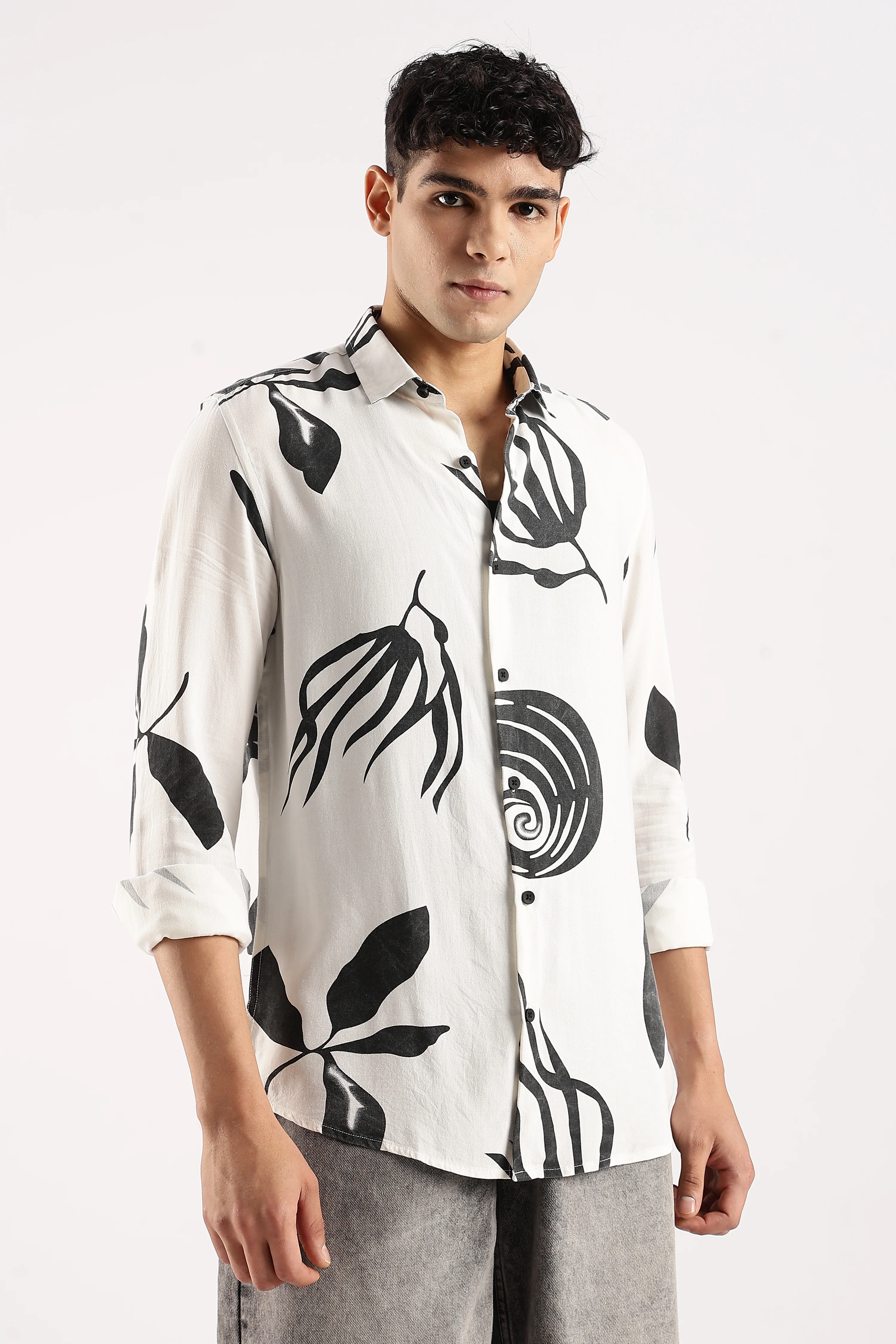 Men White Viscose Shirt - Image 7