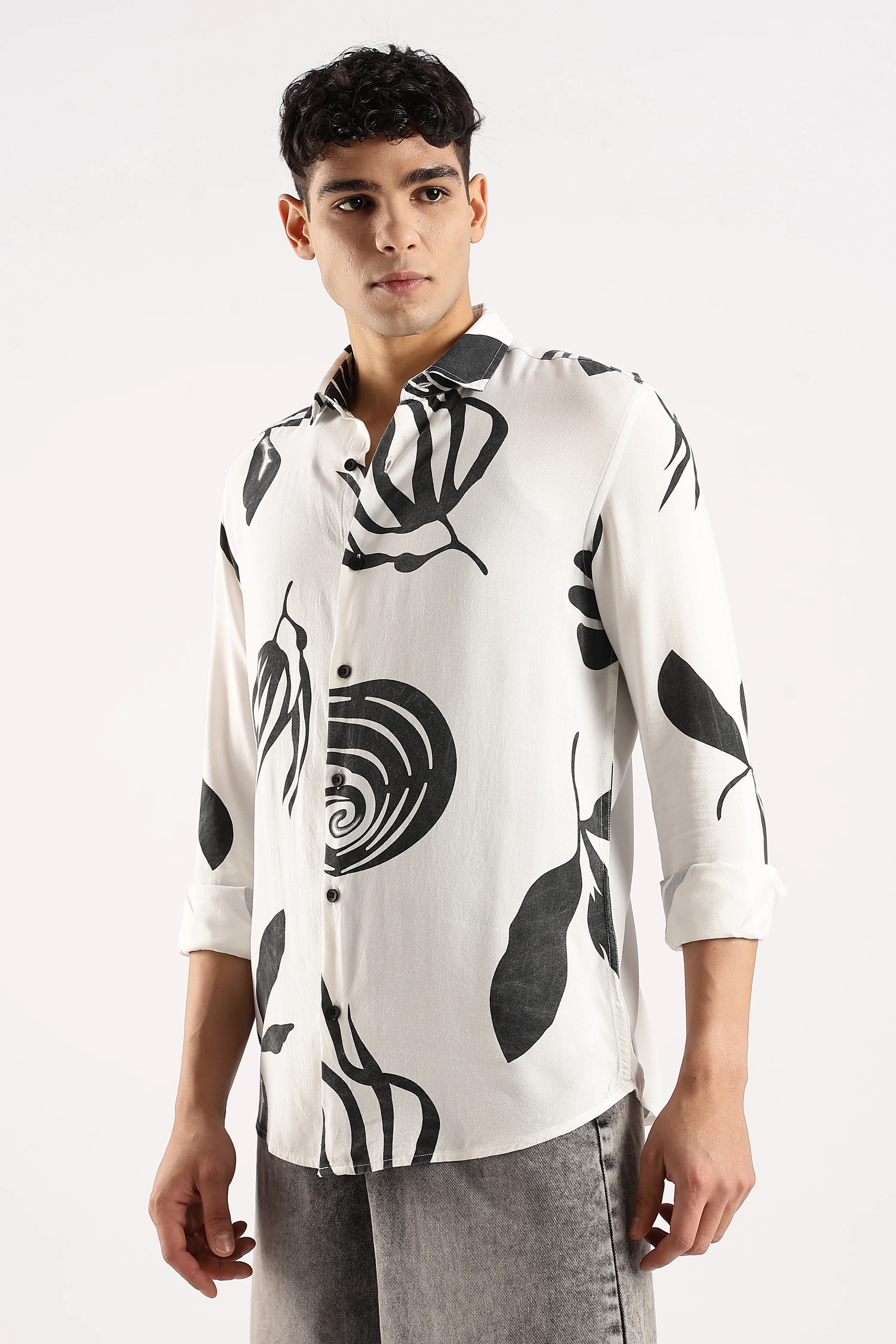 Men White Viscose Shirt - Image 8