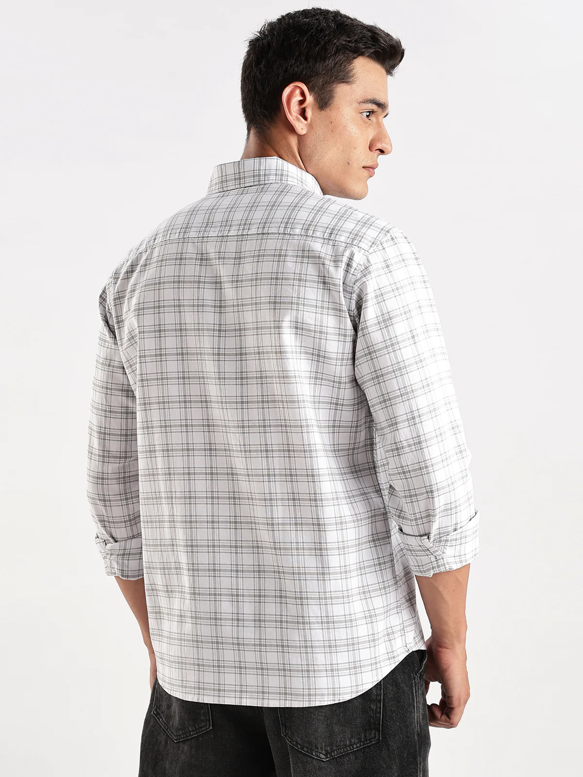 Men White Casual Shirt - Image 3
