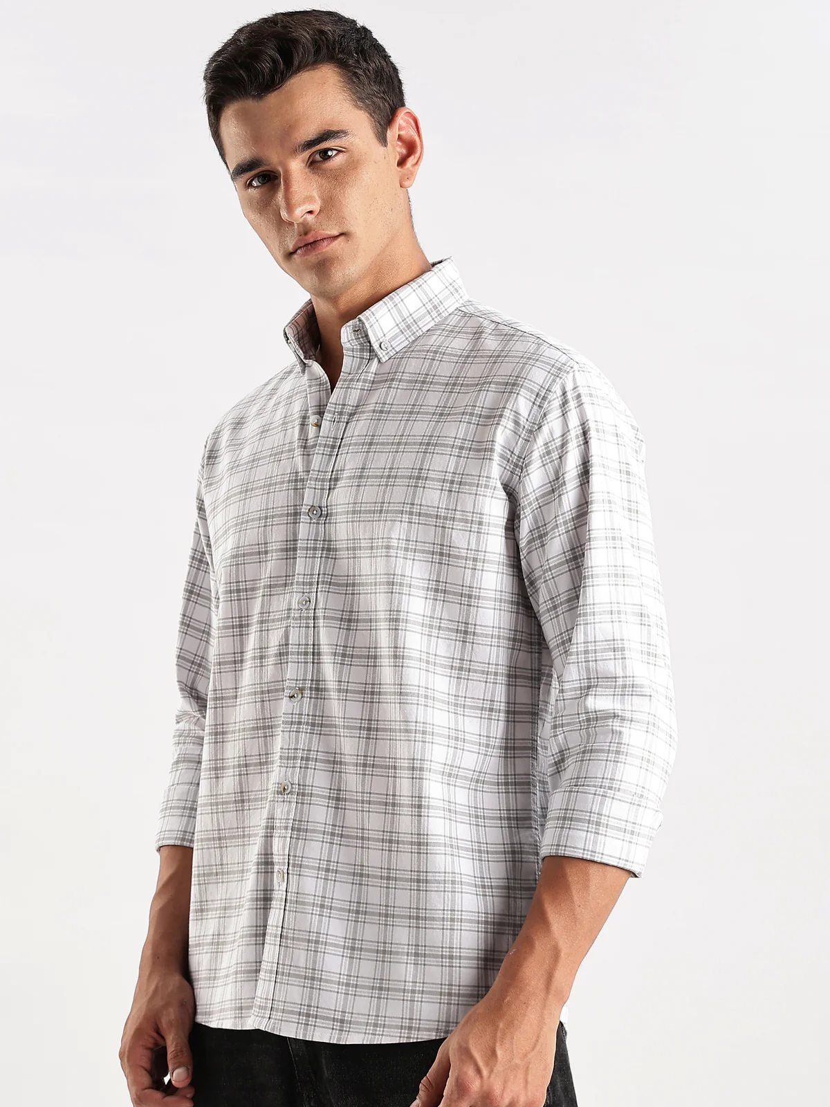 Men White Casual Shirt - Image 4