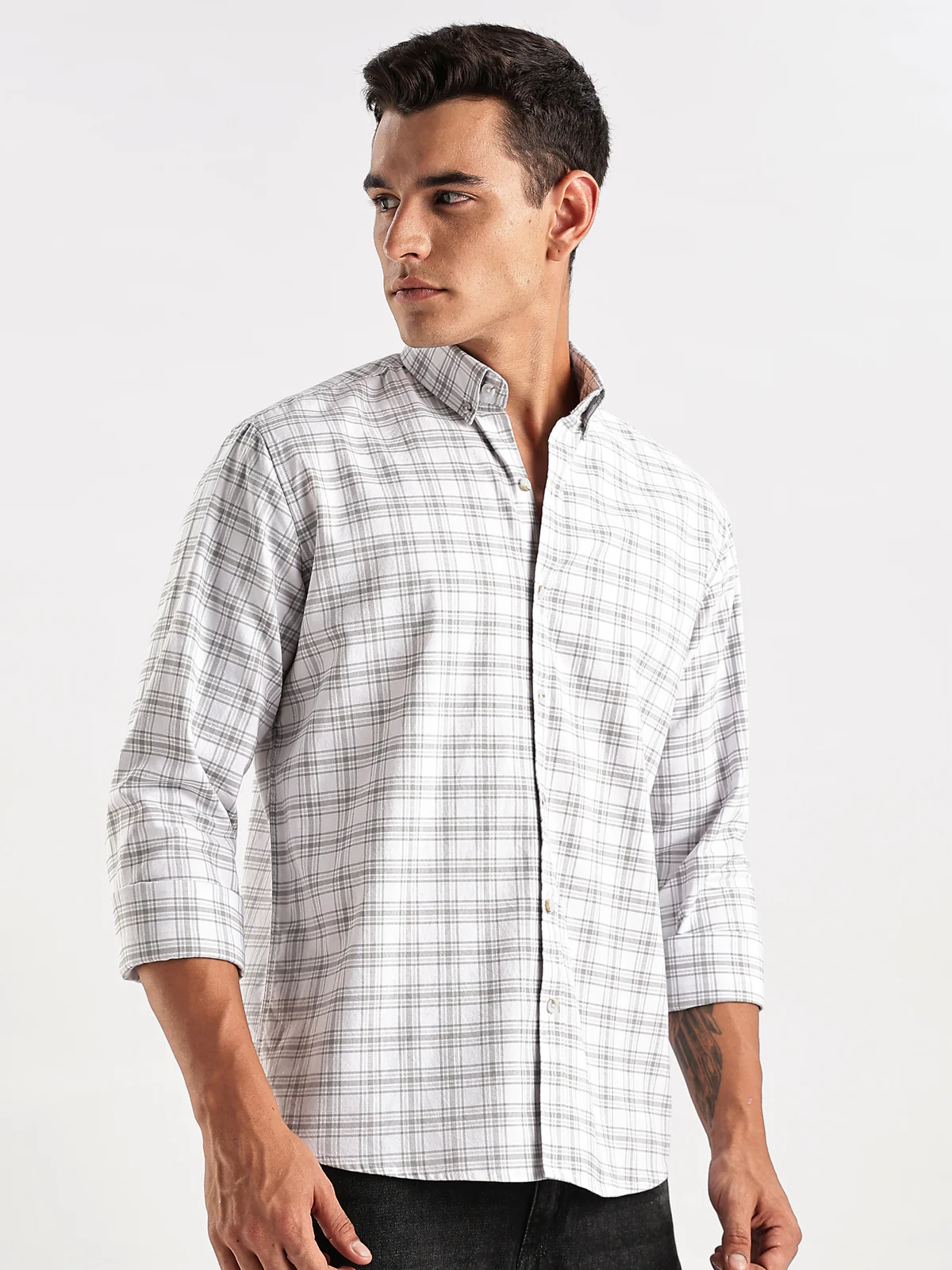 Men White Casual Shirt - Image 6