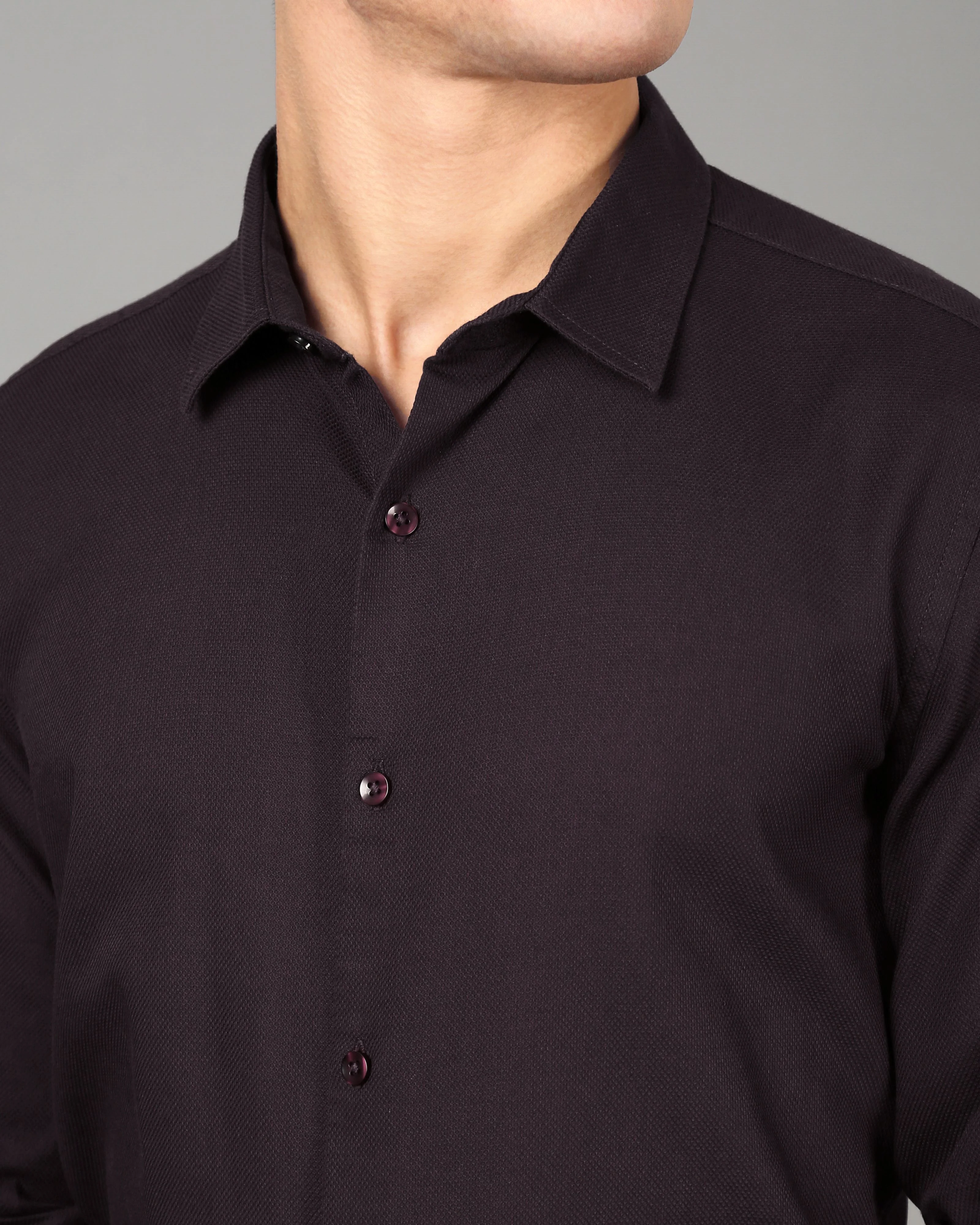 Men Wine Casual Shirt - Image 6