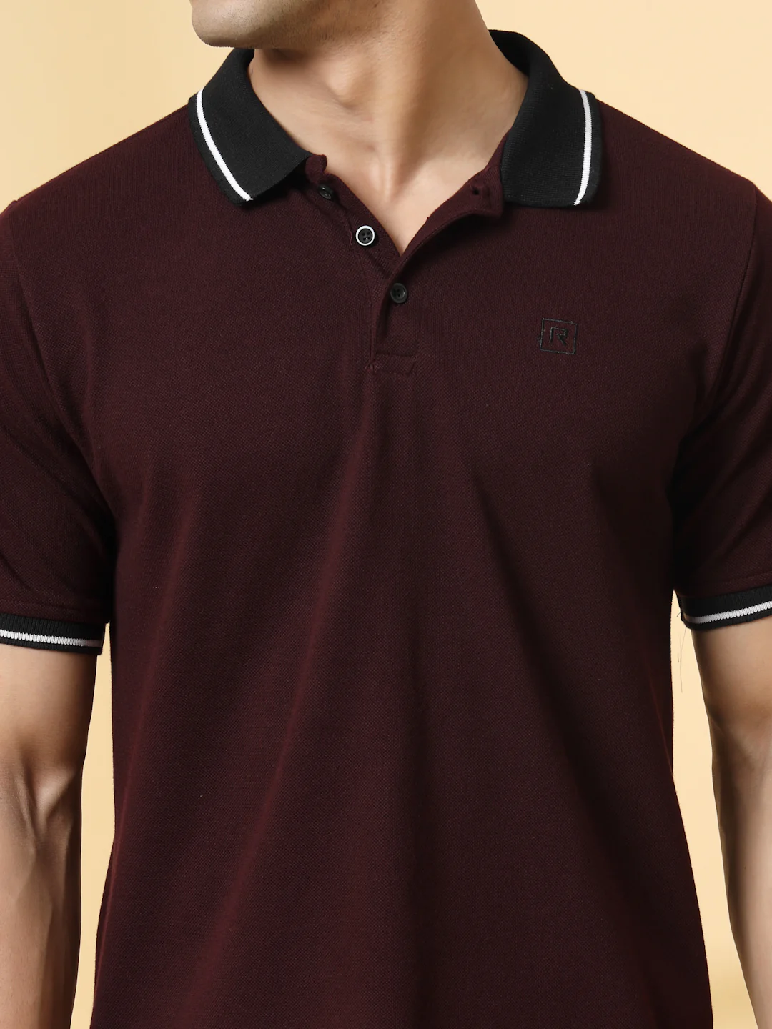 Men Wine Urban Classic Polo T-Shirt - Image 6