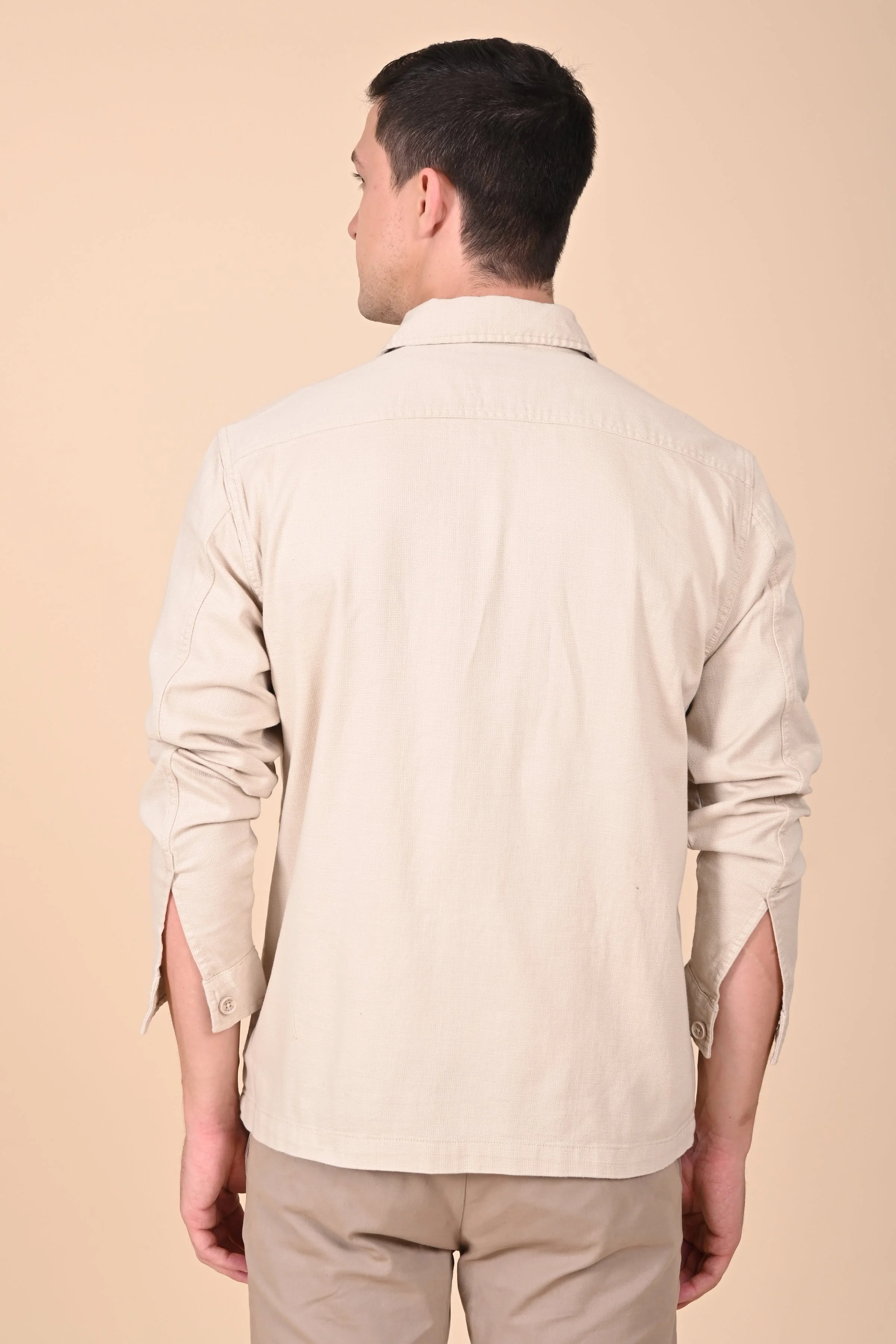 Men Winnie Zipper Jacket Beige Charm - Image 6