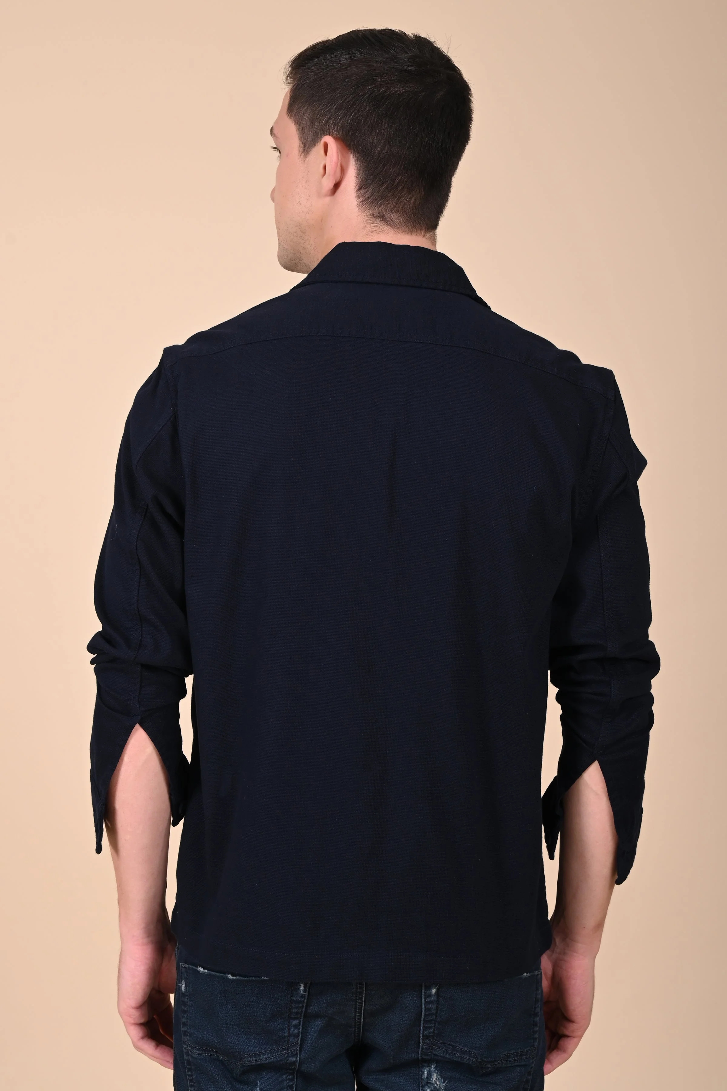 Men Winnie Zipper Jacket Navy Blue - Image 6