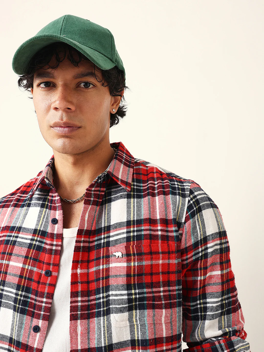 Men Woven Checked Casual Shirt - Image 4