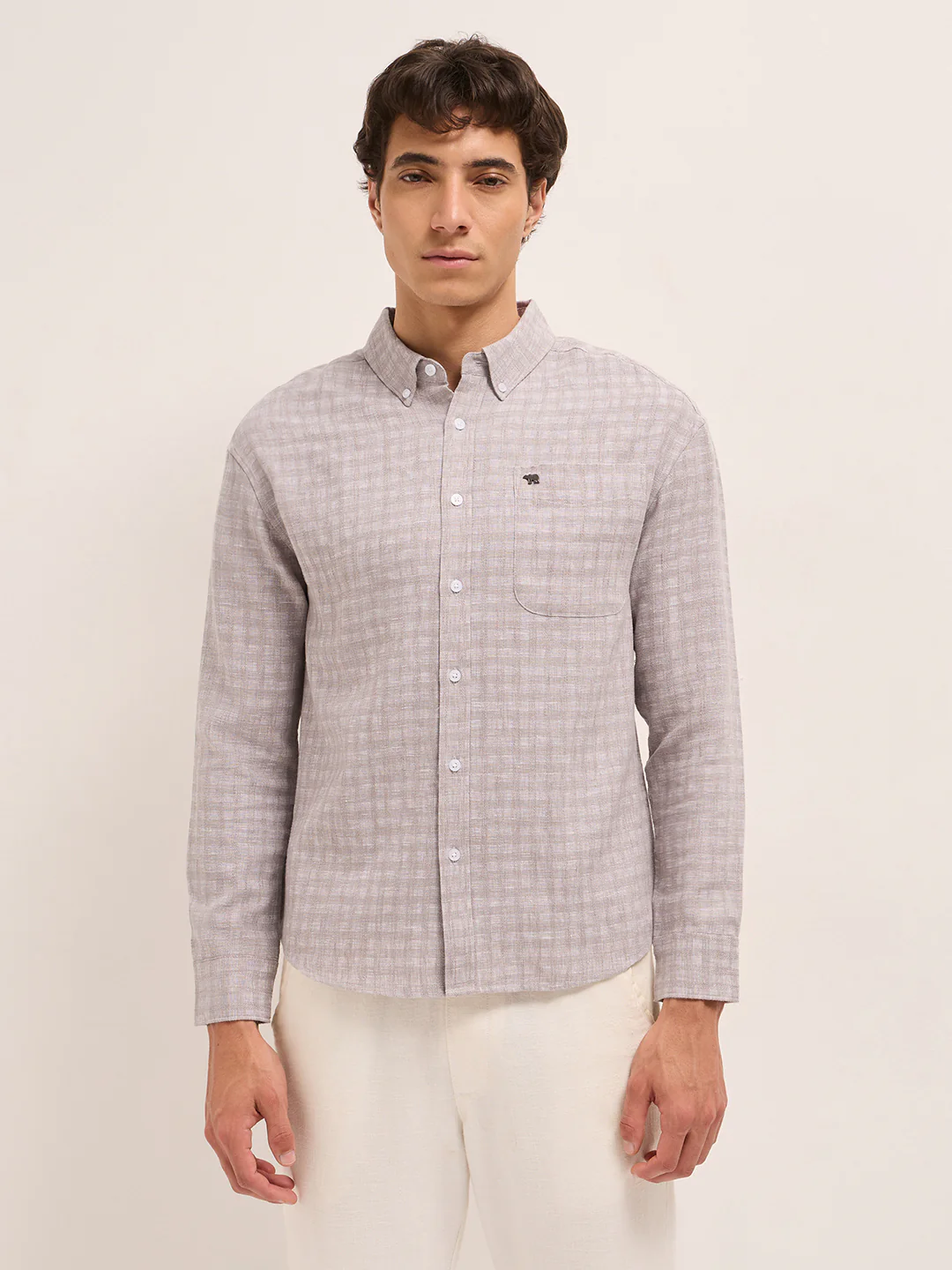 Men Woven Checked Casual Shirt - Image 6