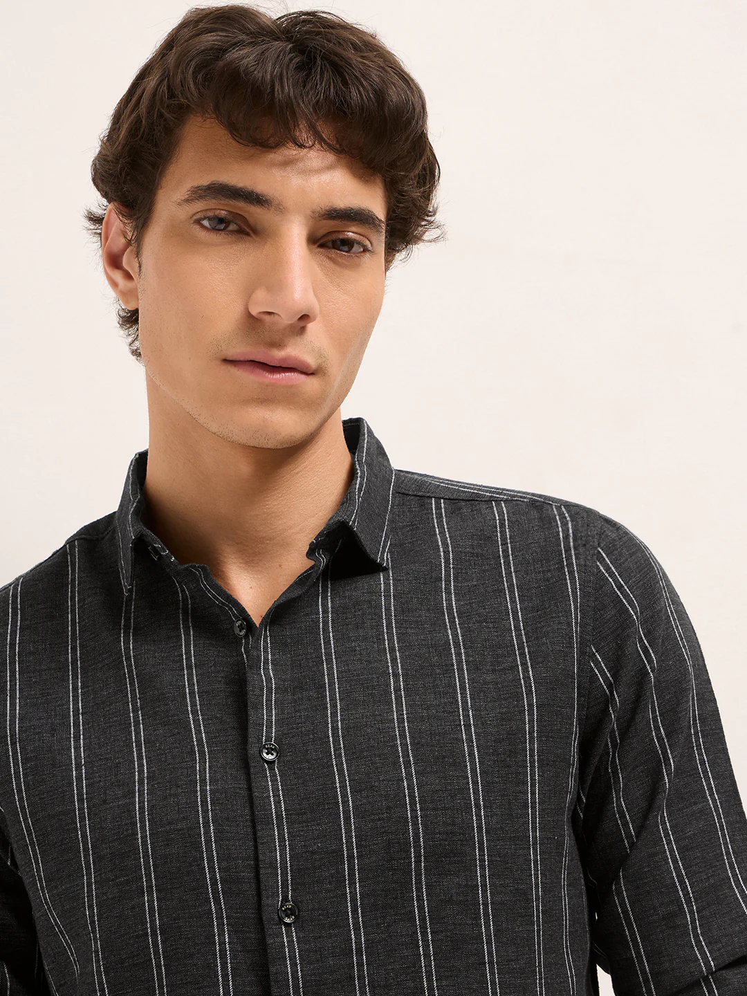 Men Woven Striped Casual Shirt - Image 5
