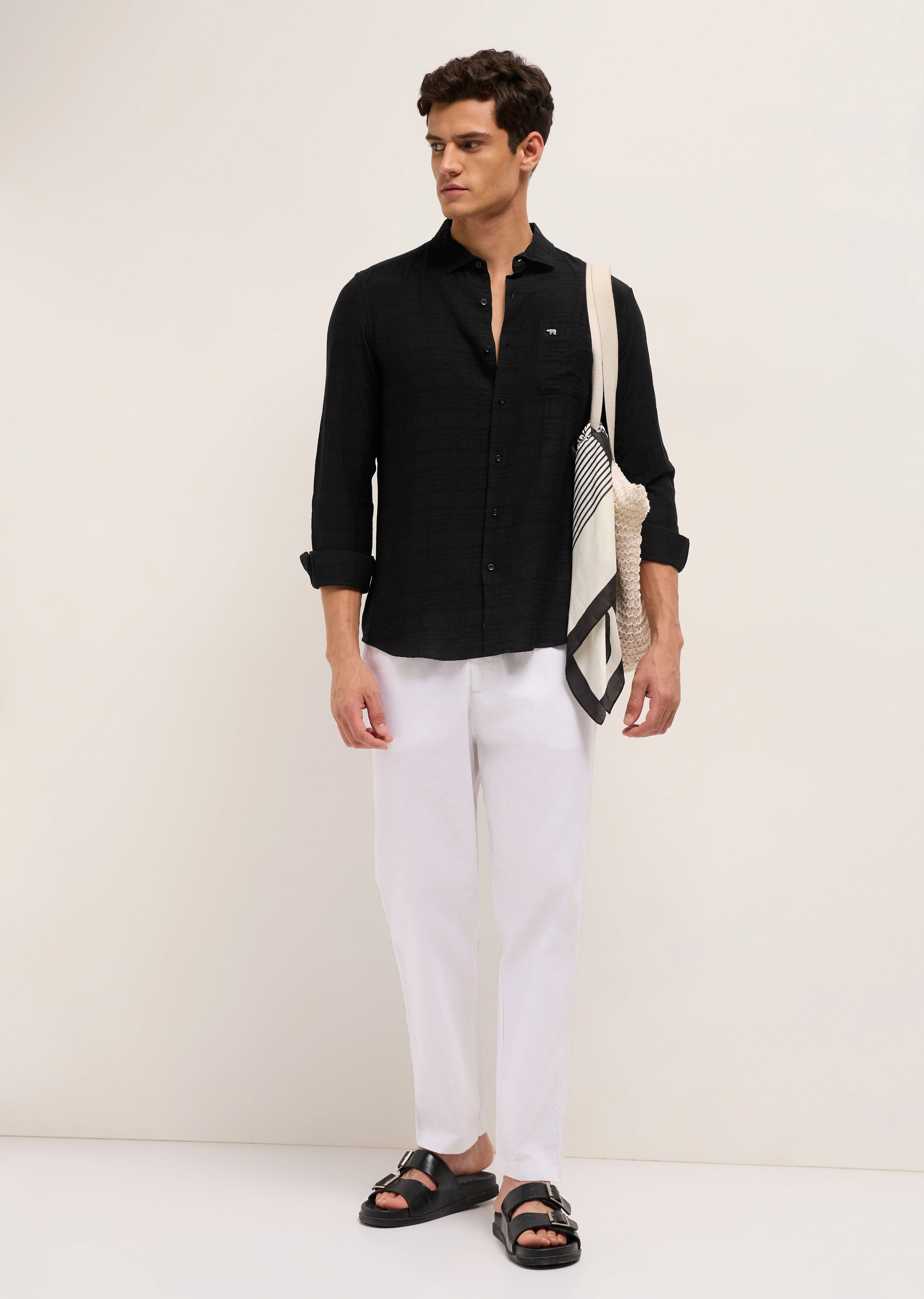 Men Woven Striped Casual Shirt - Image 4