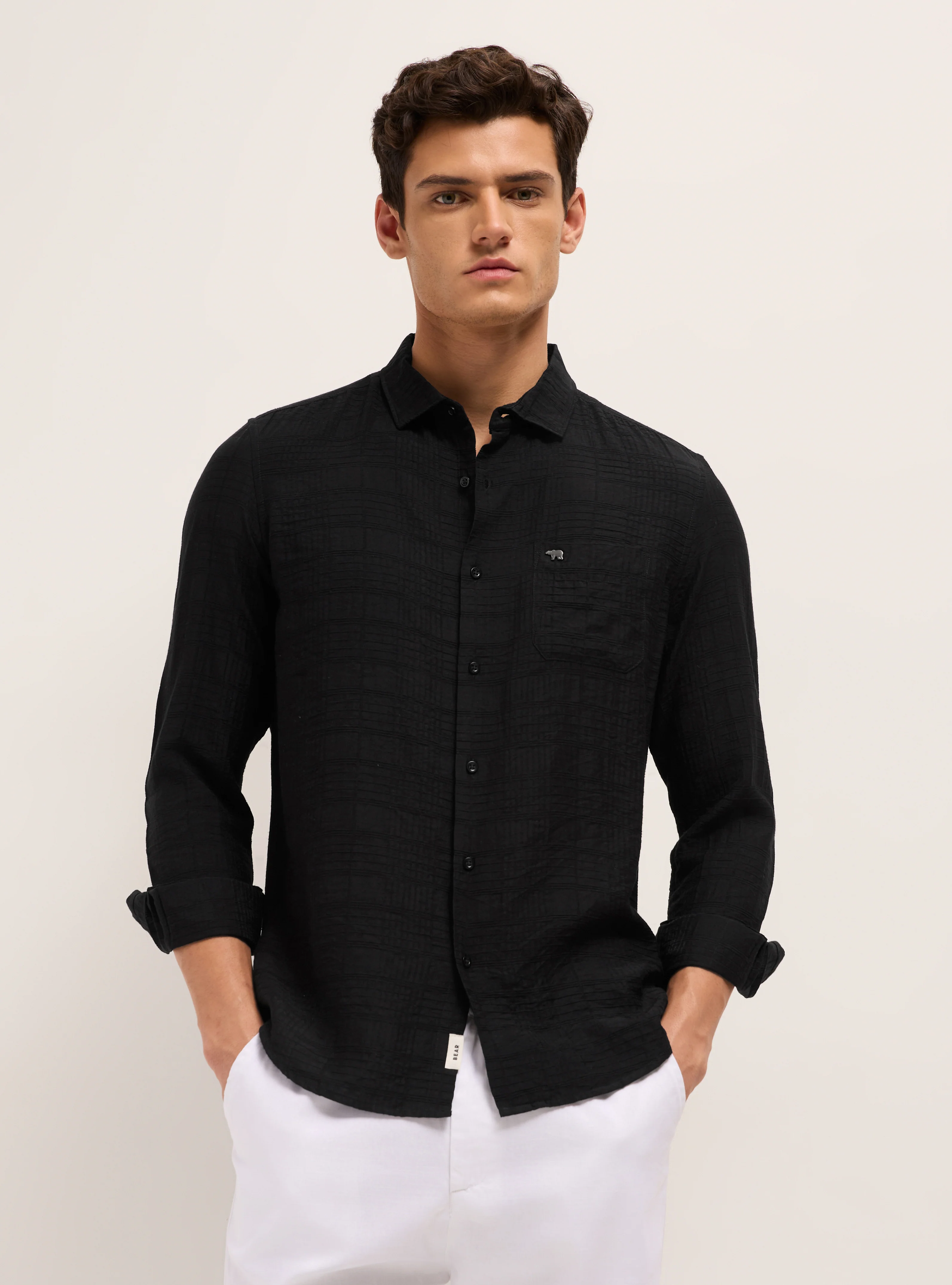 Men Woven Striped Casual Shirt - Image 6