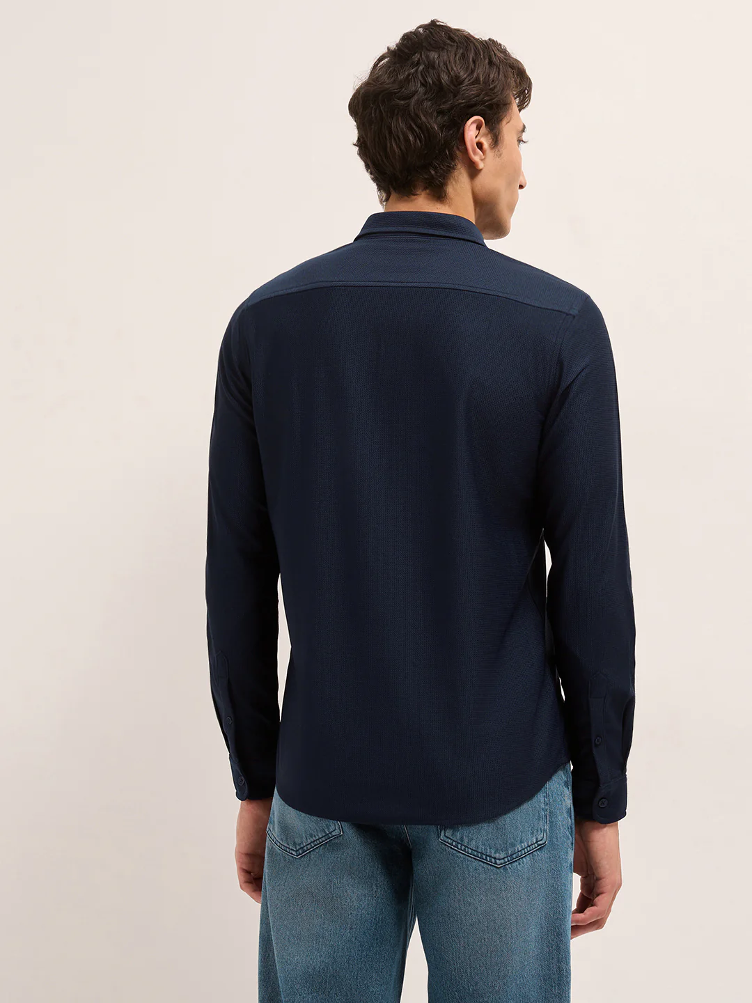 Men Woven Textured Casual Shirt - Image 2