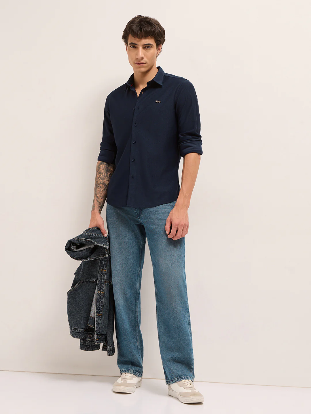 Men Woven Textured Casual Shirt - Image 4