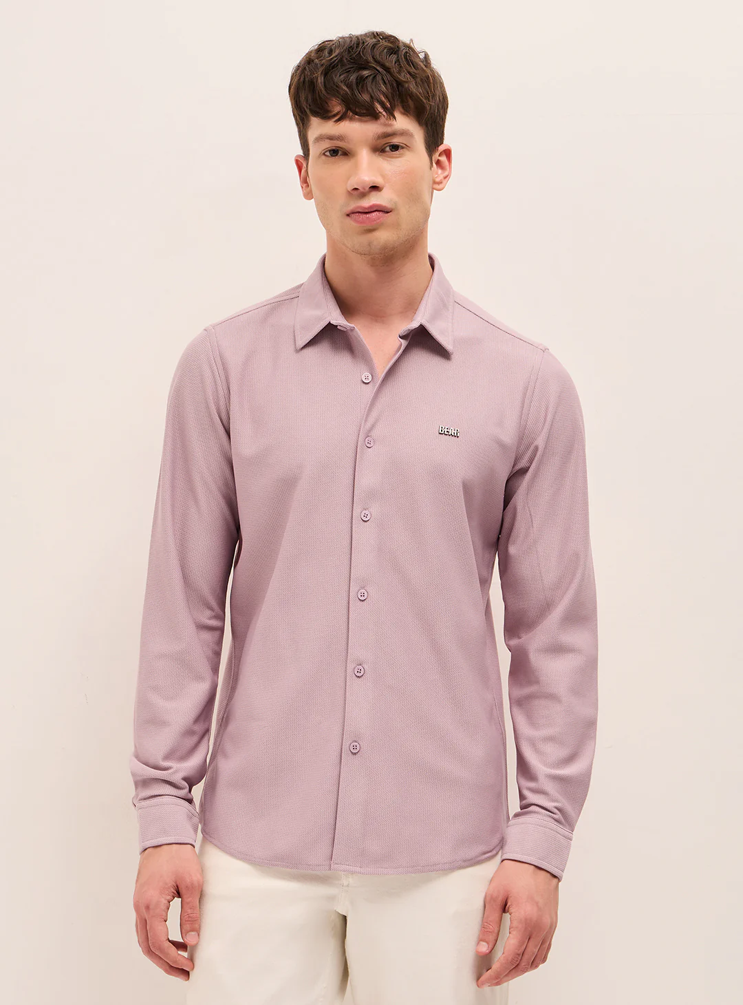 Men Woven Textured Casual Shirt - Image 6