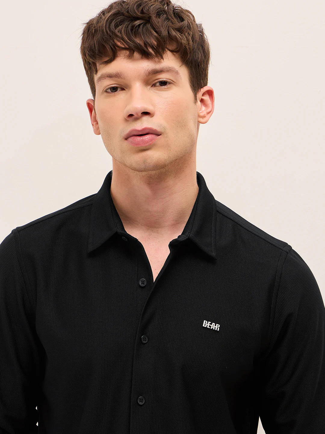 Men Woven Textured Casual Shirt - Image 5